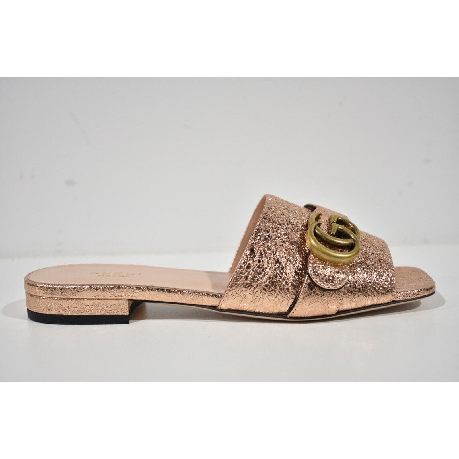 Gucci Gucci Marmont Rose Gold GG Interlocking Metal Logo Mule Size US 7.5 / IT 37.5 - 3 Thumbnail