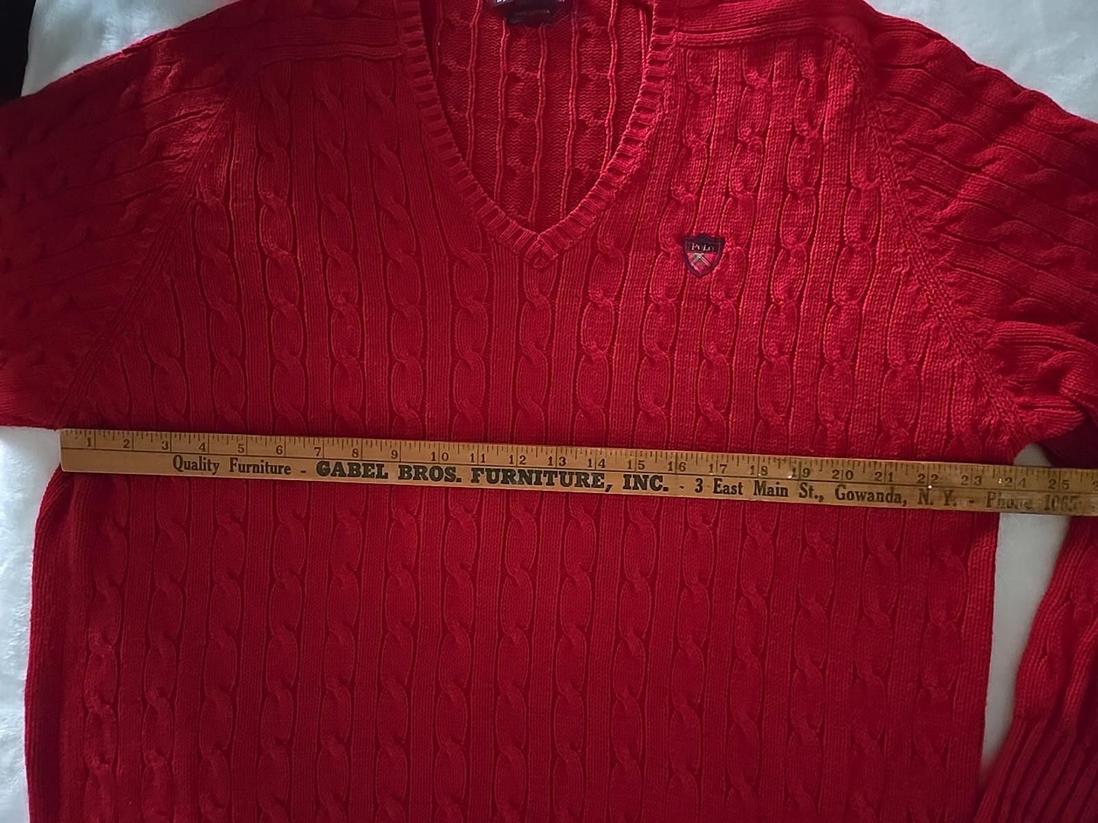 Polo Ralph Lauren Vtg Polo Ralph Lauren Sweater Cable Knit V-Neck Men's Sz L Size US L / EU 52-54 / 3 - 8 Thumbnail