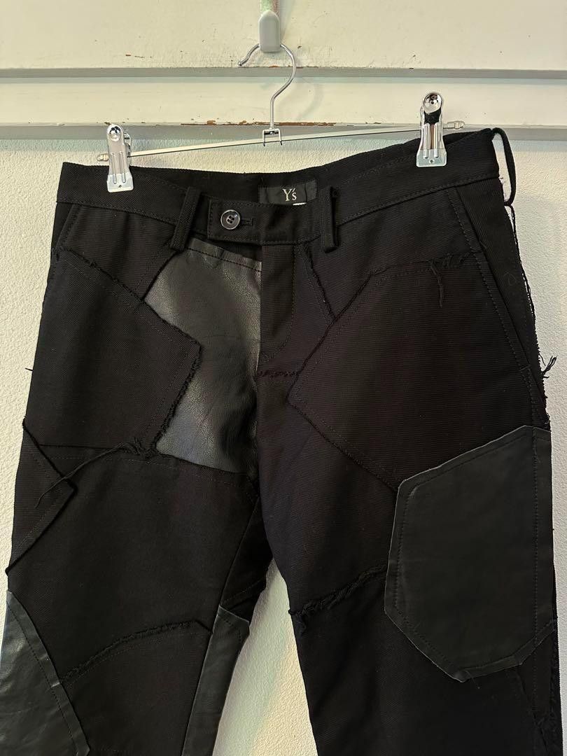 Yohji Yamamoto Yohji Yamamoto Leather Patch Work Pant Size US 29 - 3 Thumbnail