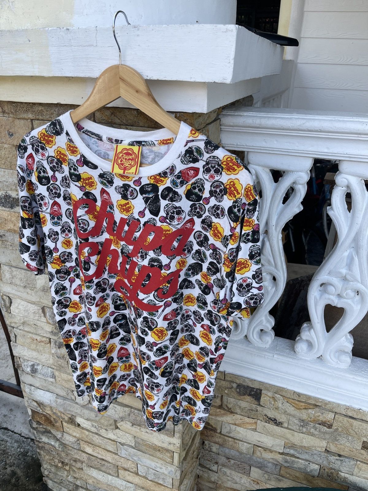 Vintage Last Drop🔥Chupa Chups Skull Lolipops Snack Promo Graphic Tee Size US M / EU 48-50 / 2 - 4 Thumbnail