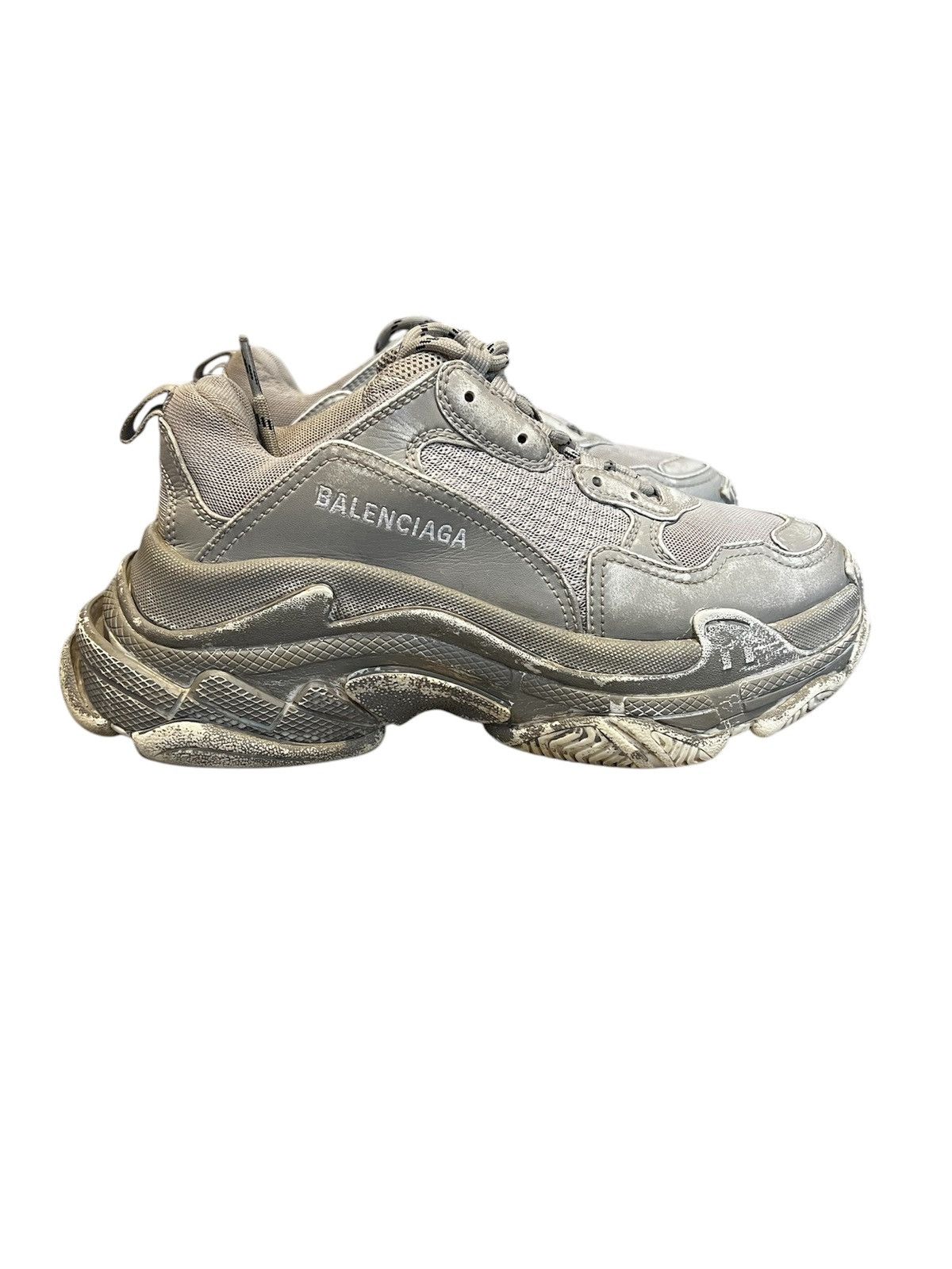 Balenciaga Balenciaga Triple S Mesh and Distressed Leather Size US 8 / IT 38 - 1 Thumbnail