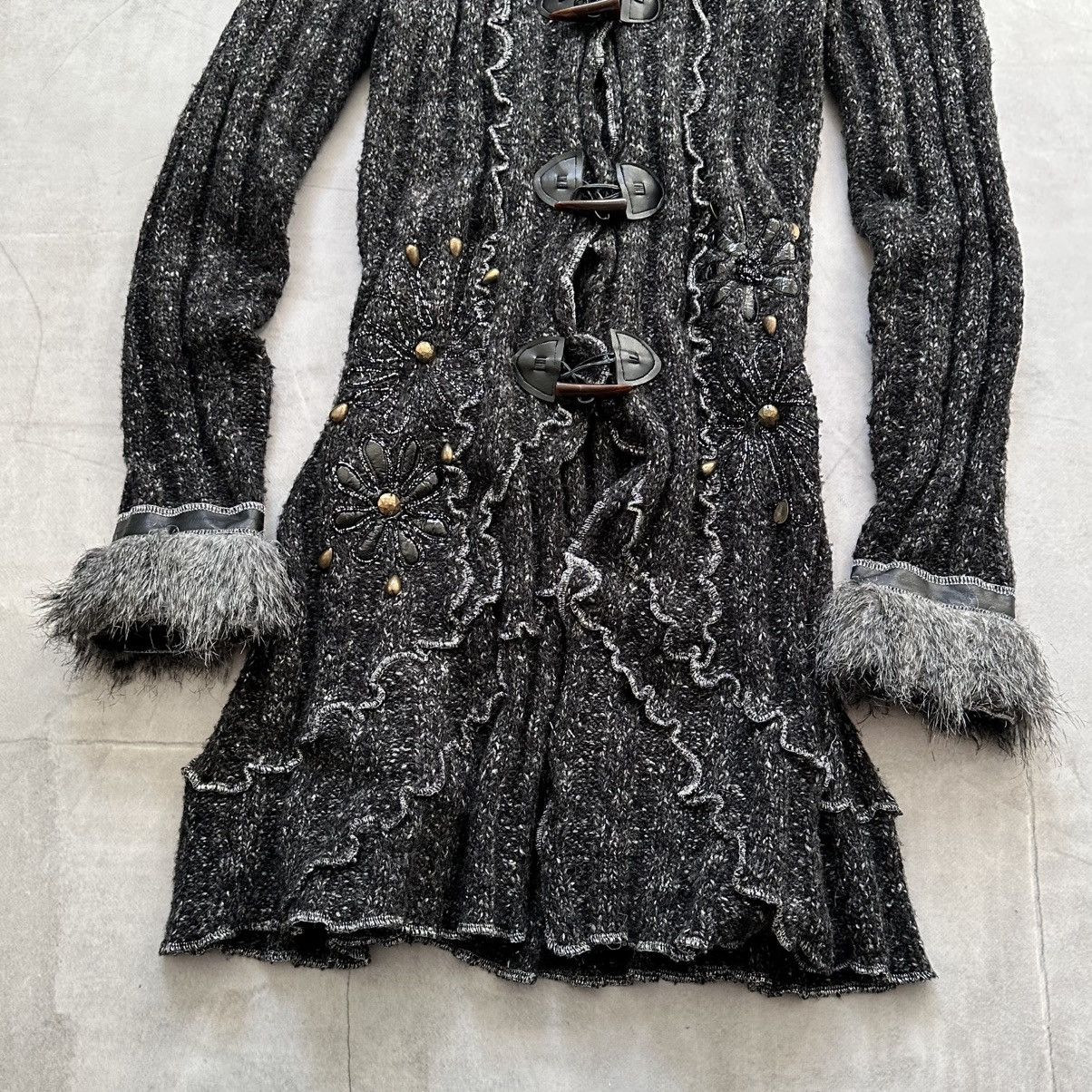 Hysteric Glamour × Undercover Gothic Faux Fur Cardigan Sweater Zone Bleue Rundholz Vibe Size L / US 10 / IT 46 - 3 Thumbnail