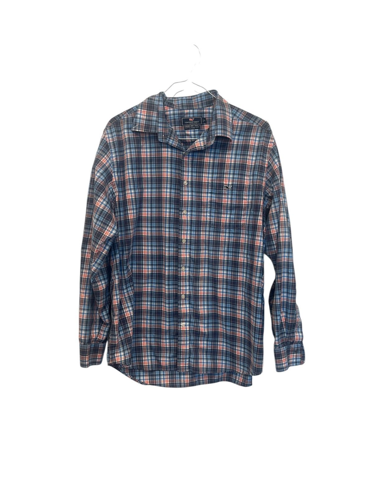Vineyard Vines Vineyard Vines Shirt Men’s XL Blue Plaid Tucker Slim Fit Size US XL / EU 56 / 4 - 1 Thumbnail