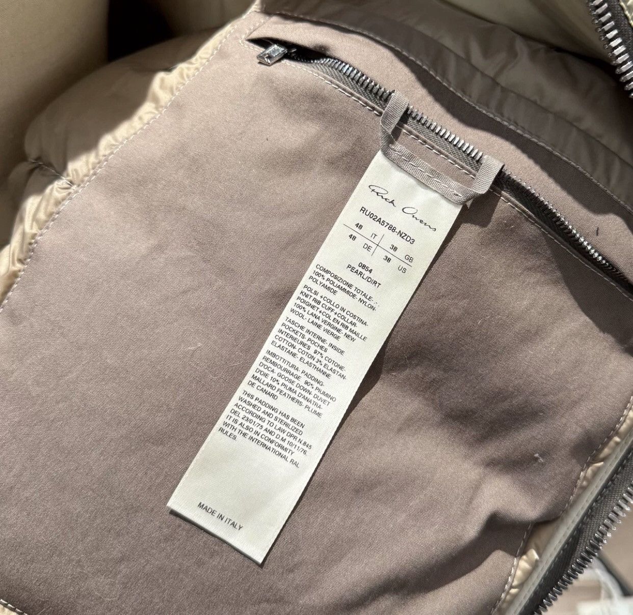 Rick Owens Rick owens mainline 21 yearcolor blocked goose down jacket Size US M / EU 48-50 / 2 - 7 Thumbnail