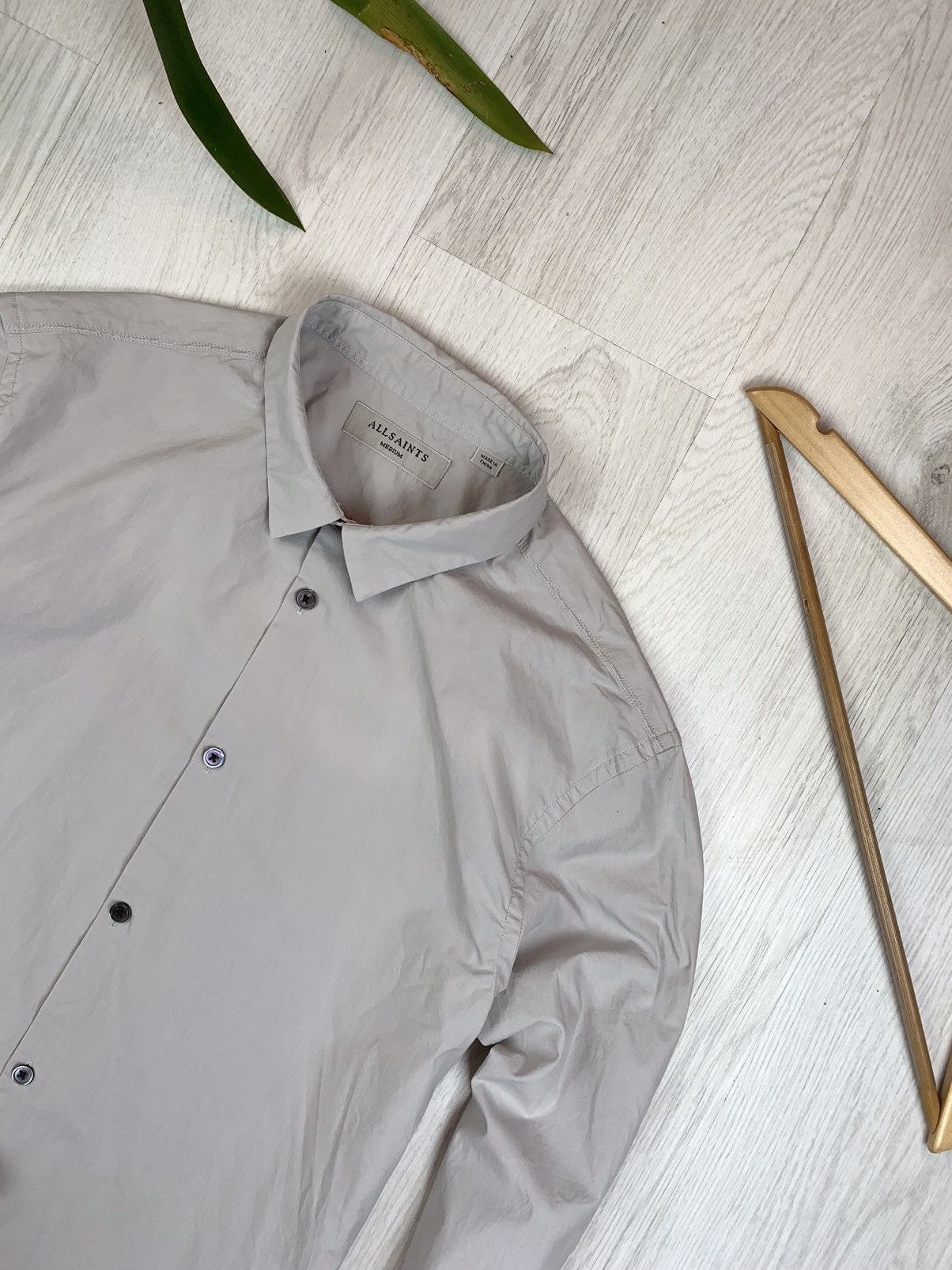 Allsaints Allsaints Long Sleeve Button Shirt Grey Size M Size US M / EU 48-50 / 2 - 3 Thumbnail