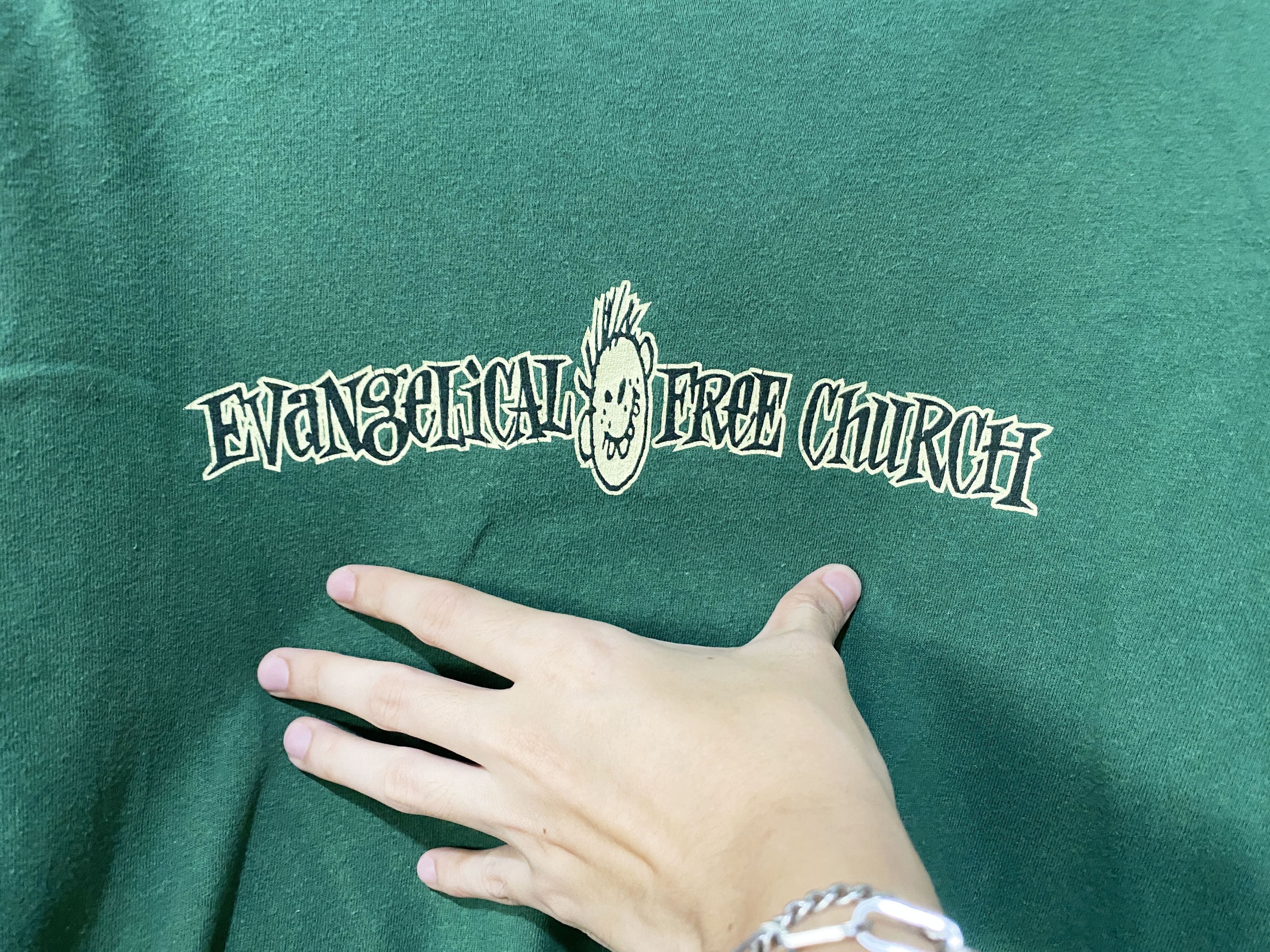 Band Tees × Vintage Vintage Evangelical Free Church Shirt Size US XL / EU 56 / 4 - 4 Thumbnail