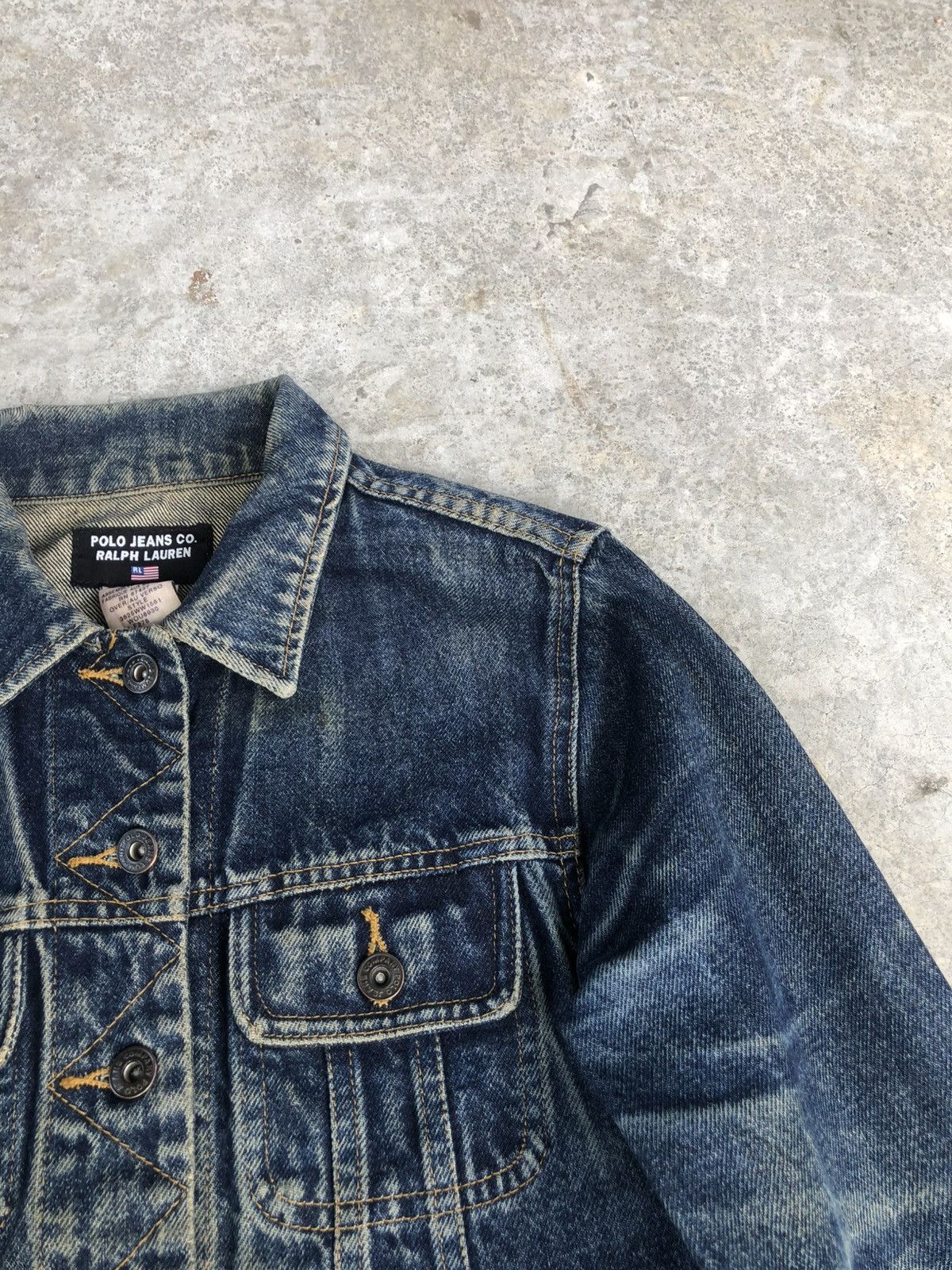Ralph Lauren Vintage RL Ralph Lauren Denim Jacket Distressed Denim Size US XS / EU 42 / 0 - 15 Thumbnail