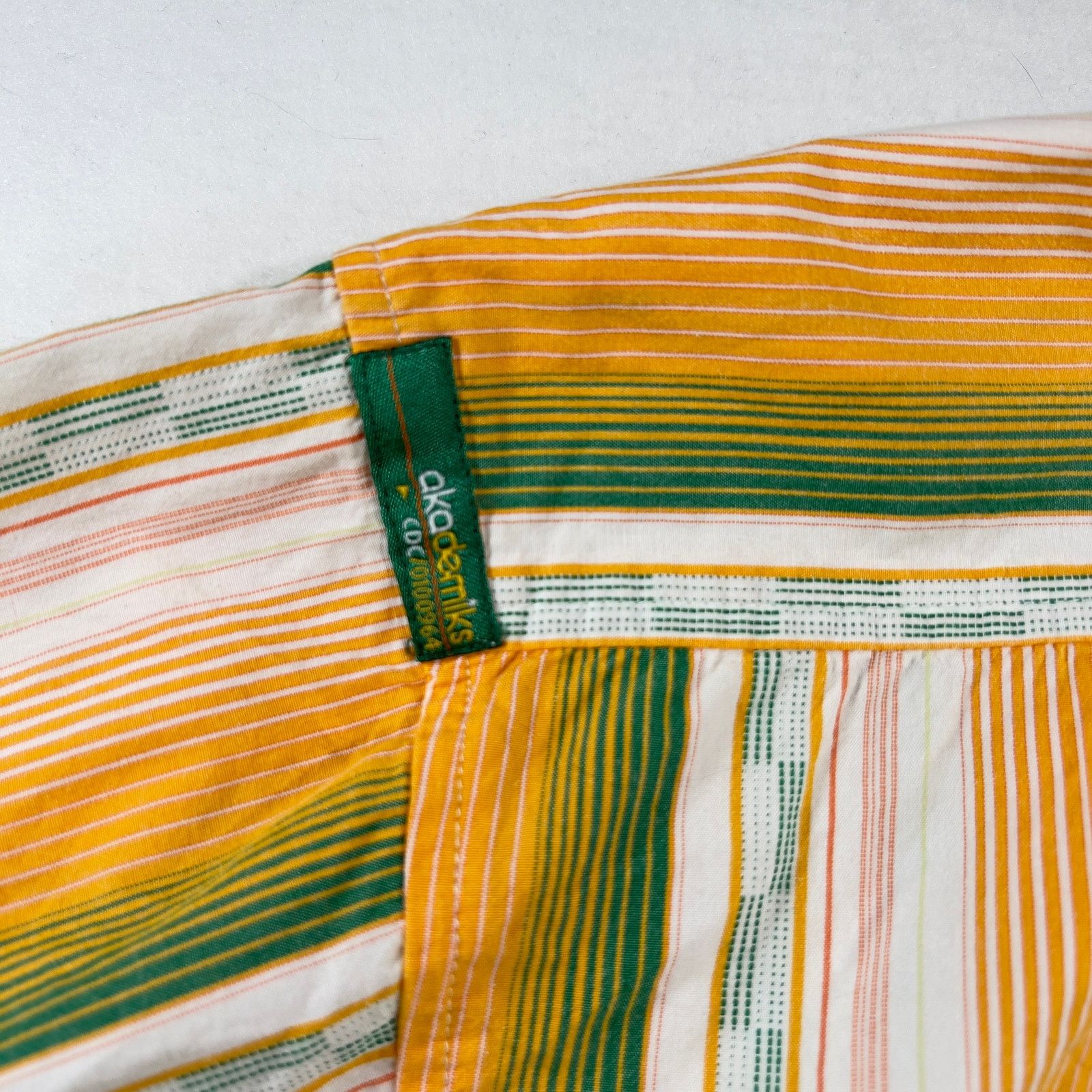 Akademiks Akademiks Button Shirt Mens 3XL Green Yellow Stripe 90s XXXL Size US XXL / EU 58 / 5 - 10 Thumbnail