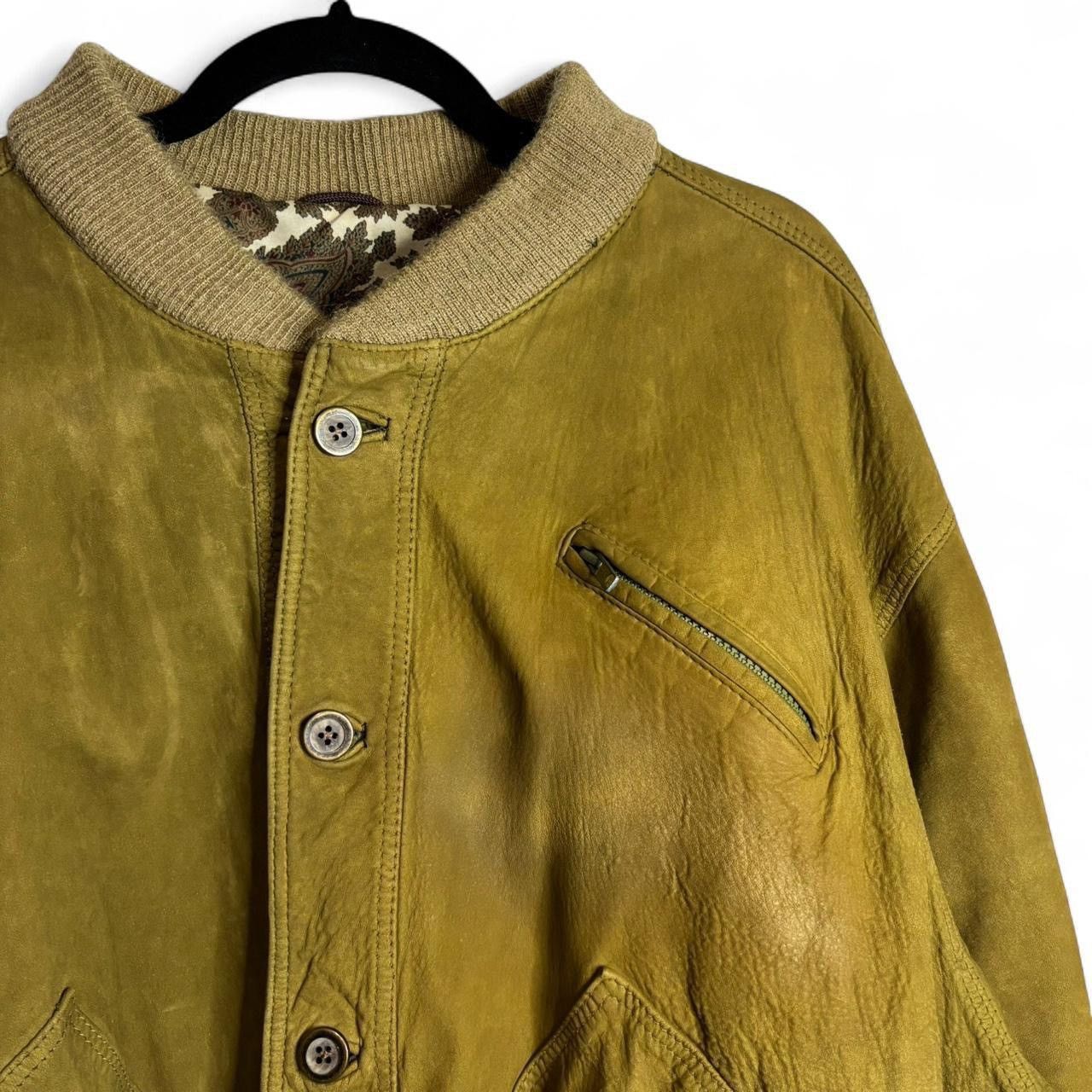 Vintage Vintage Leather Bomber Jacket - L/XL Size US L / EU 52-54 / 3 - 2 Thumbnail