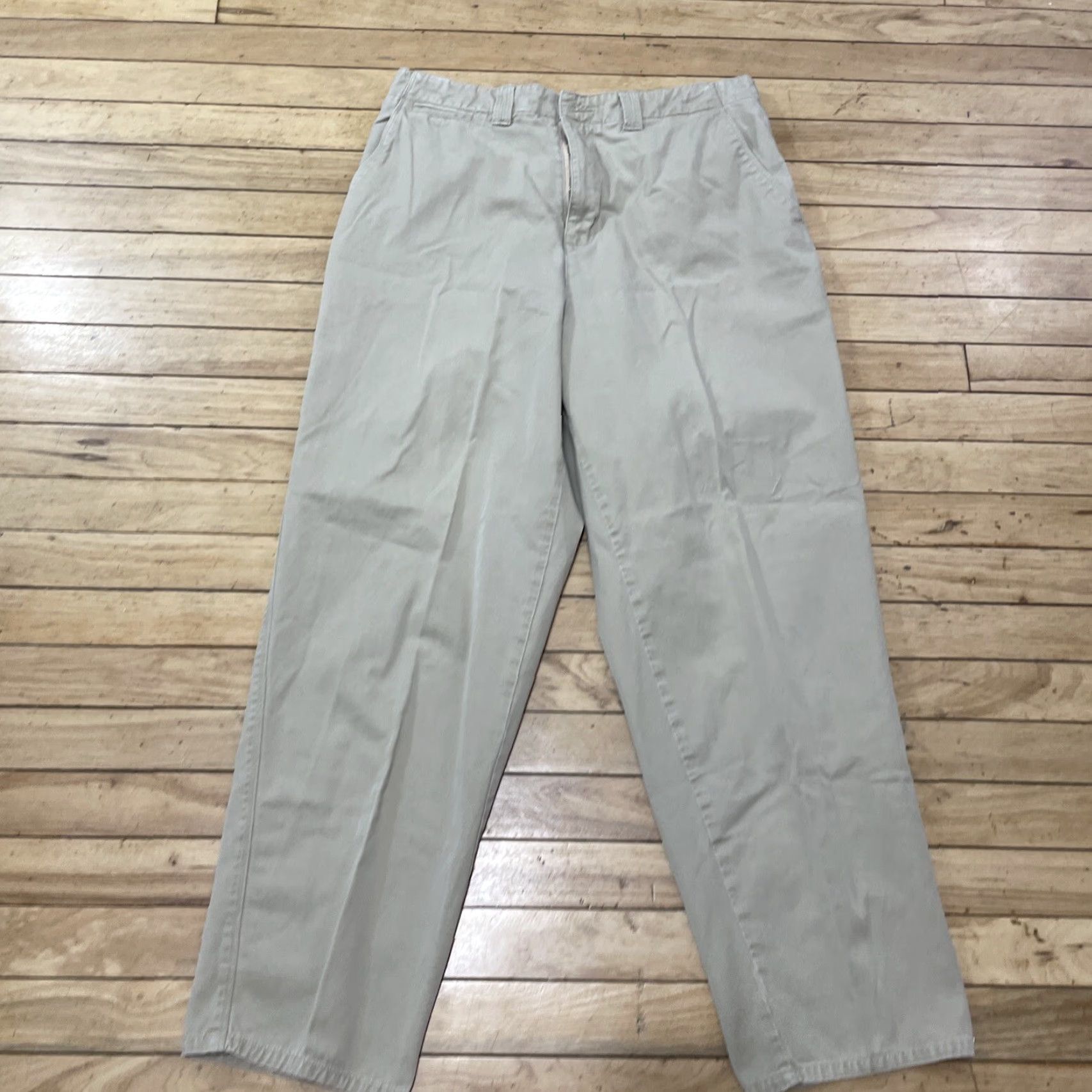 Vintage VINTAGE Cambridge Classics Men Pants 34x30 Khaki Beige 90s Casual Straight Wide Twill 34 Mens Size US 34 / EU 50 - 2 Thumbnail