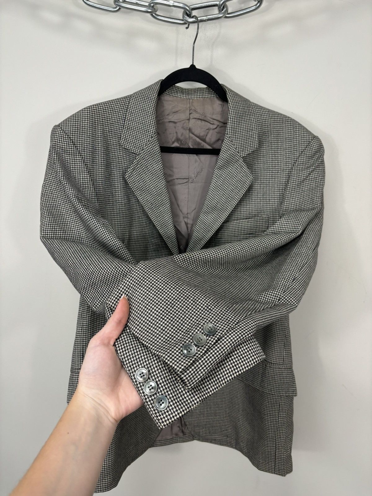 Emanuel Ungaro Vintage Ungaro Paris Ermenegildo Zegna Tessuto Blazer Jacket Size 42R - 10 Thumbnail