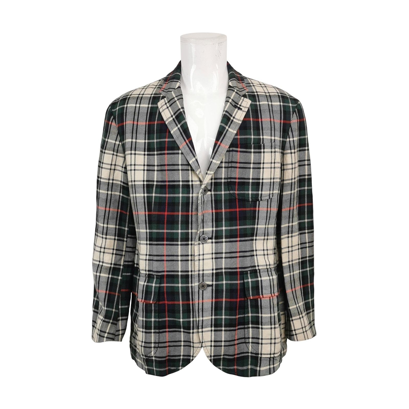 Polo Ralph Lauren Polo Ralph Lauren Plaid Linen Cotton Blazer 44R Size 34R - 1 Thumbnail