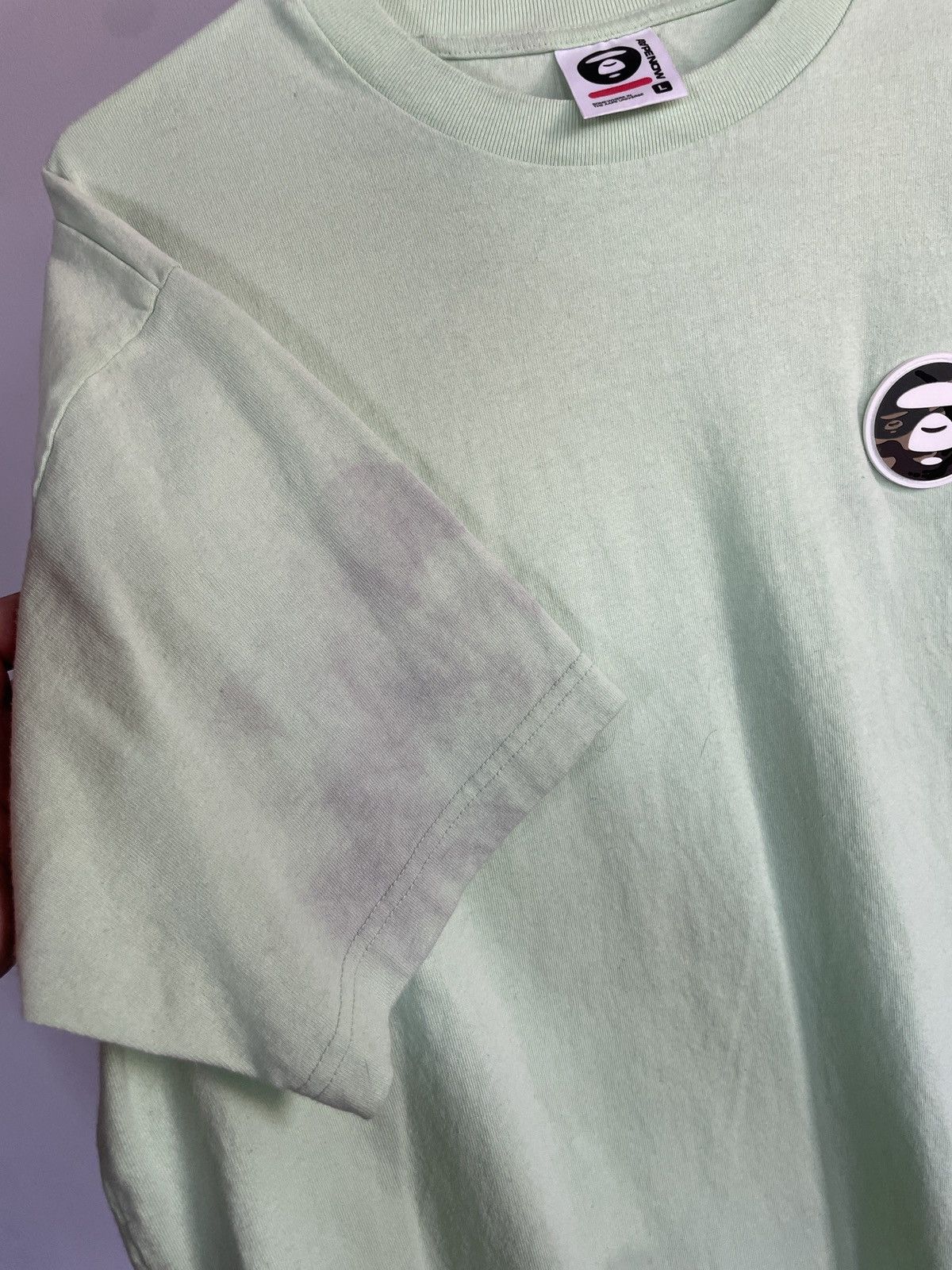 Aape × Bape × Nowhere A Bathing Ape AAPE Green Rubber Ape Camo Tee Size US L / EU 52-54 / 3 - 8 Thumbnail