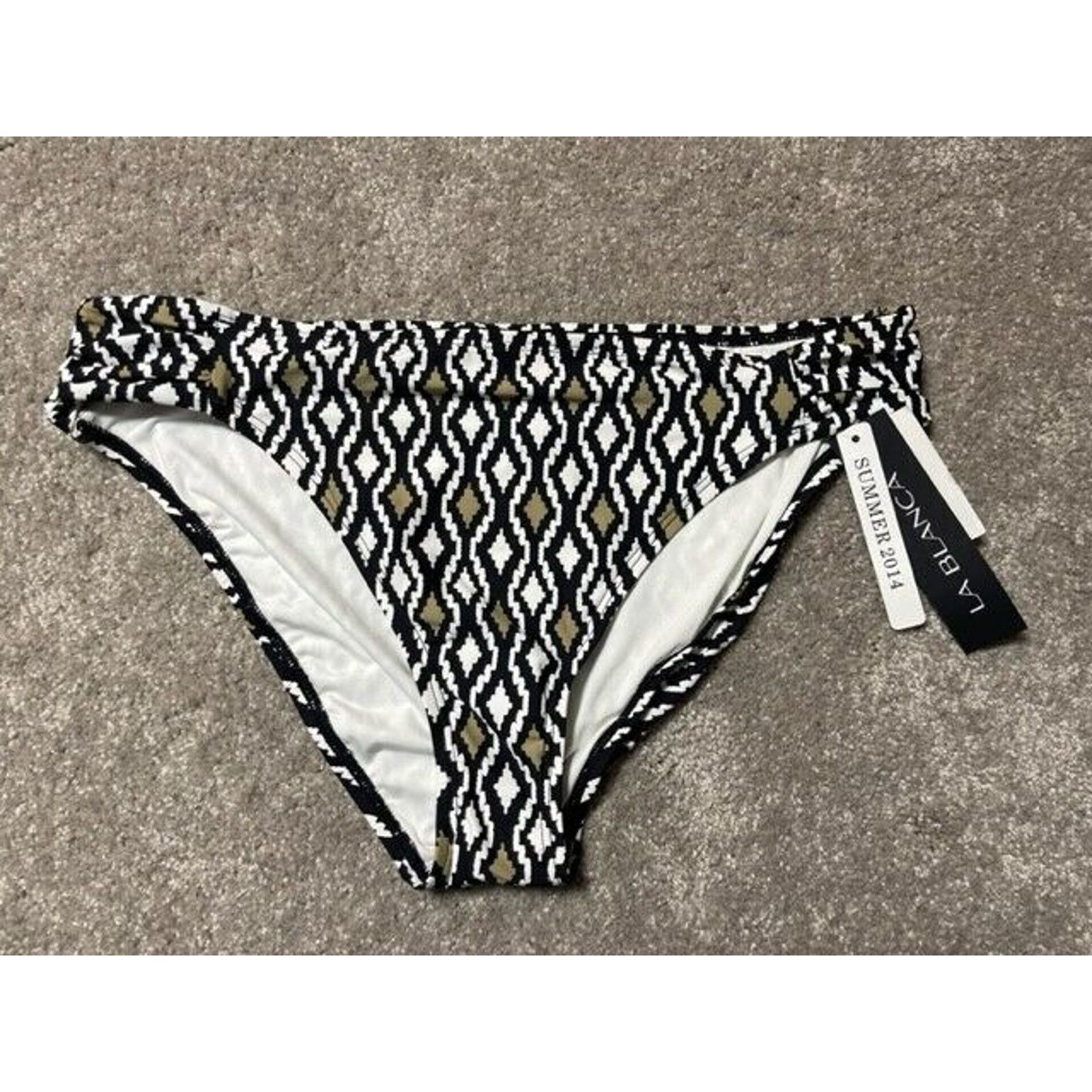 Other La Blanca Bikini Swim Bottom Womens 14 Diamond Stretch Black Size XL / US 12-14 / IT 48-50 - 1 Thumbnail
