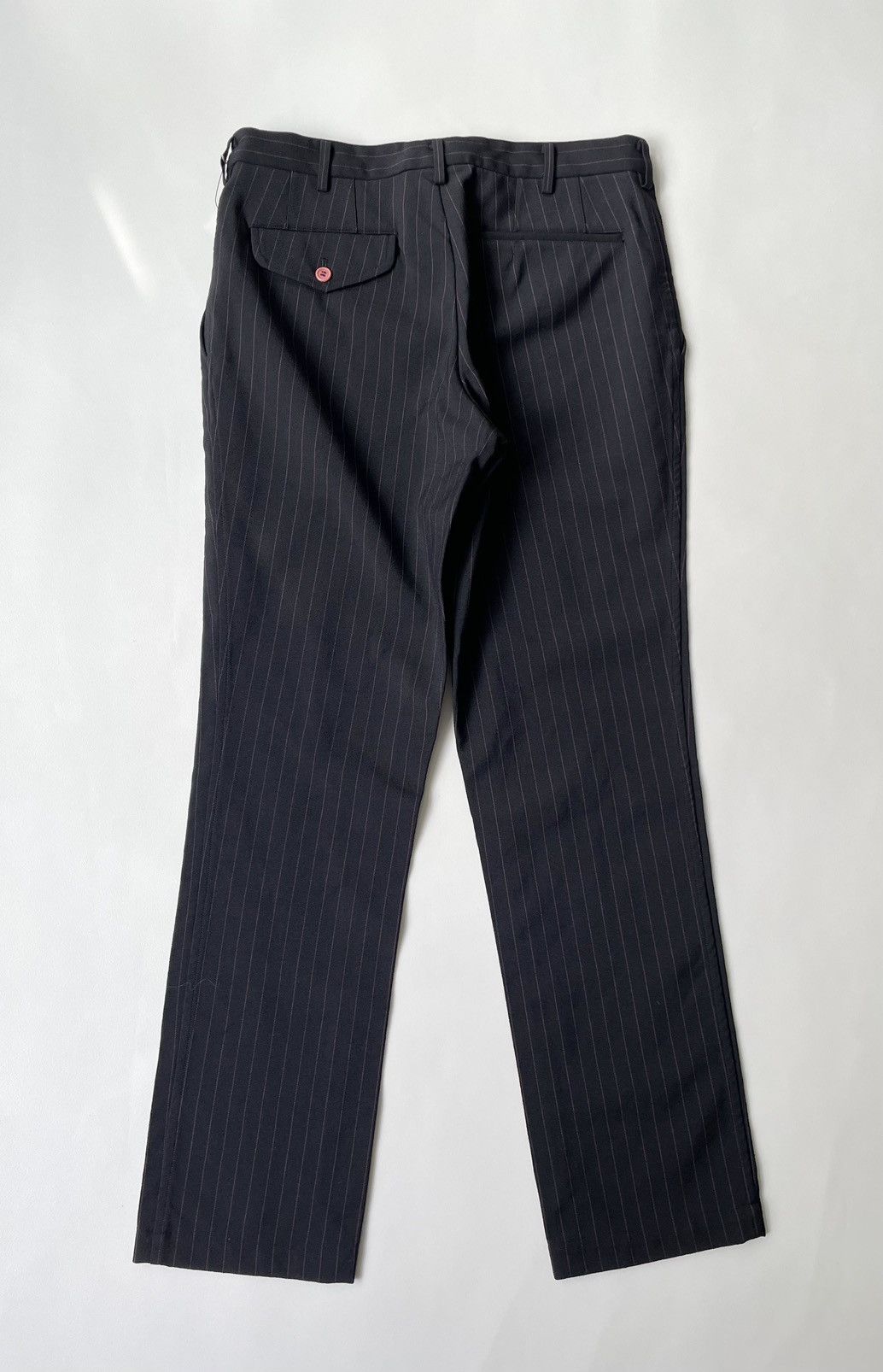 Comme des Garcons A/W 04 Blue/Pink Pinstripe Wool Trousers Size US 32 / EU 48 - 11 Thumbnail