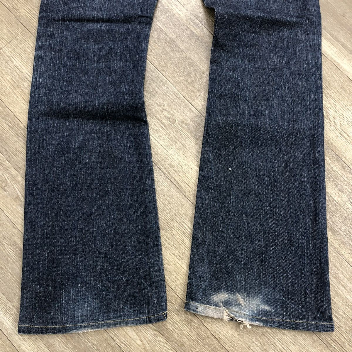 If Six Was Nine × Le Grande Bleu (L.G.B.) × Lee 🇯🇵 2000s Lee Riders Lgb Goa Distressed Bootcut Flared Jeans Size 28" / US 6 / IT 42 - 16 Thumbnail