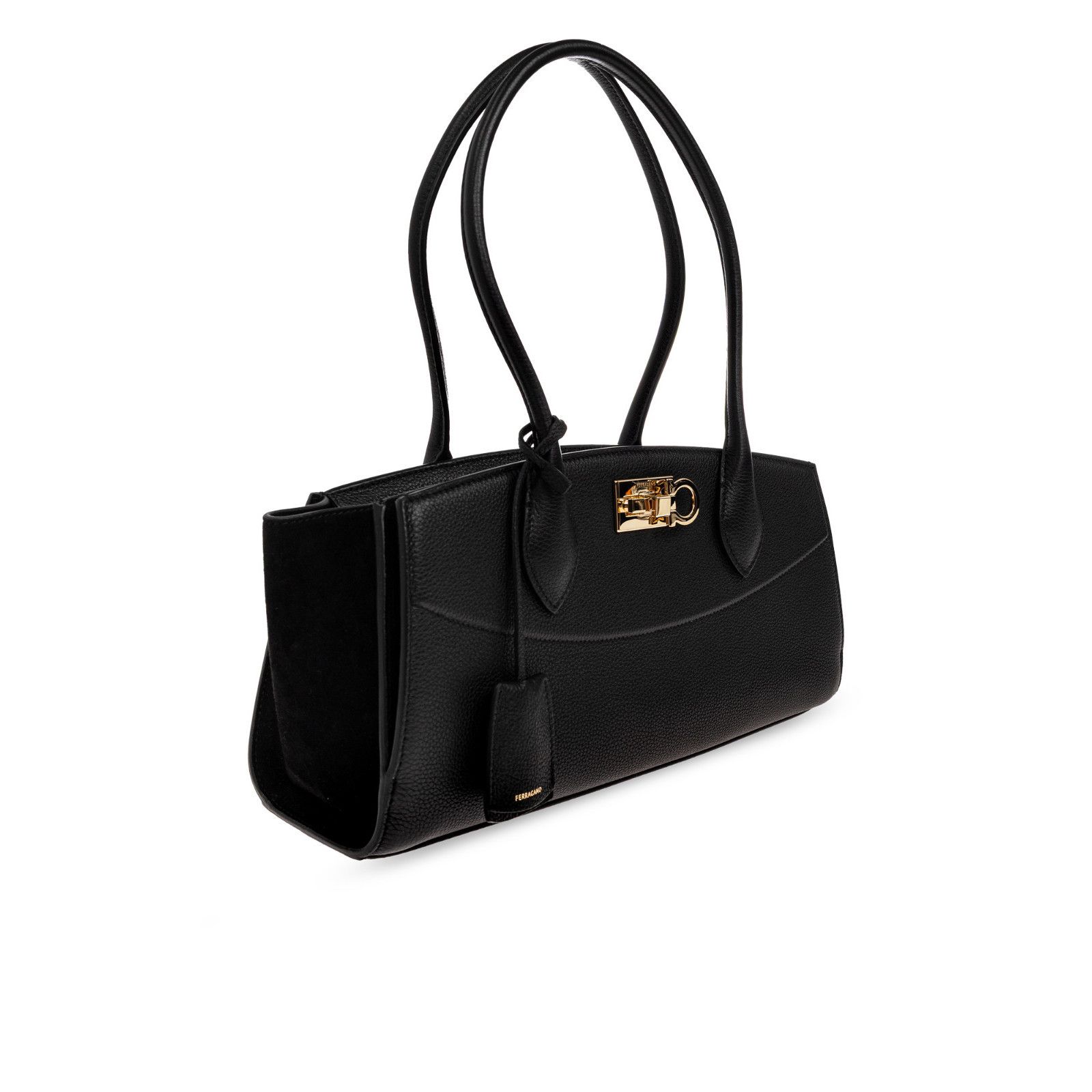 Salvatore Ferragamo FERRAGAMO Studio Soft Medium Black Handbag New & Authentic Size ONE SIZE - 3 Thumbnail