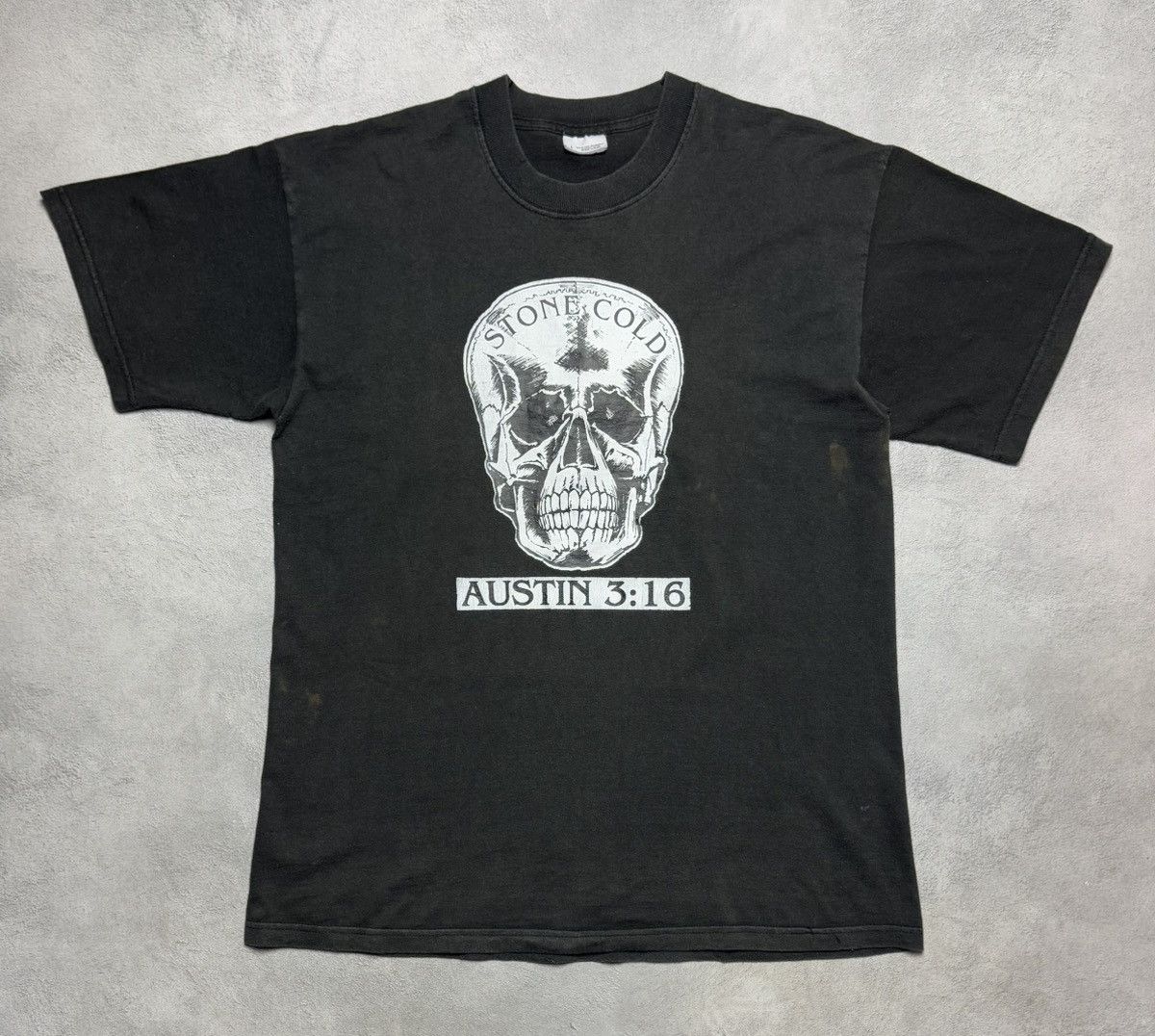 Fruit Of The Loom Stone Cold Steve Austin 3:16 WWE T-Shirt Big Skull Logo Size US L / EU 52-54 / 3 - 1 Thumbnail