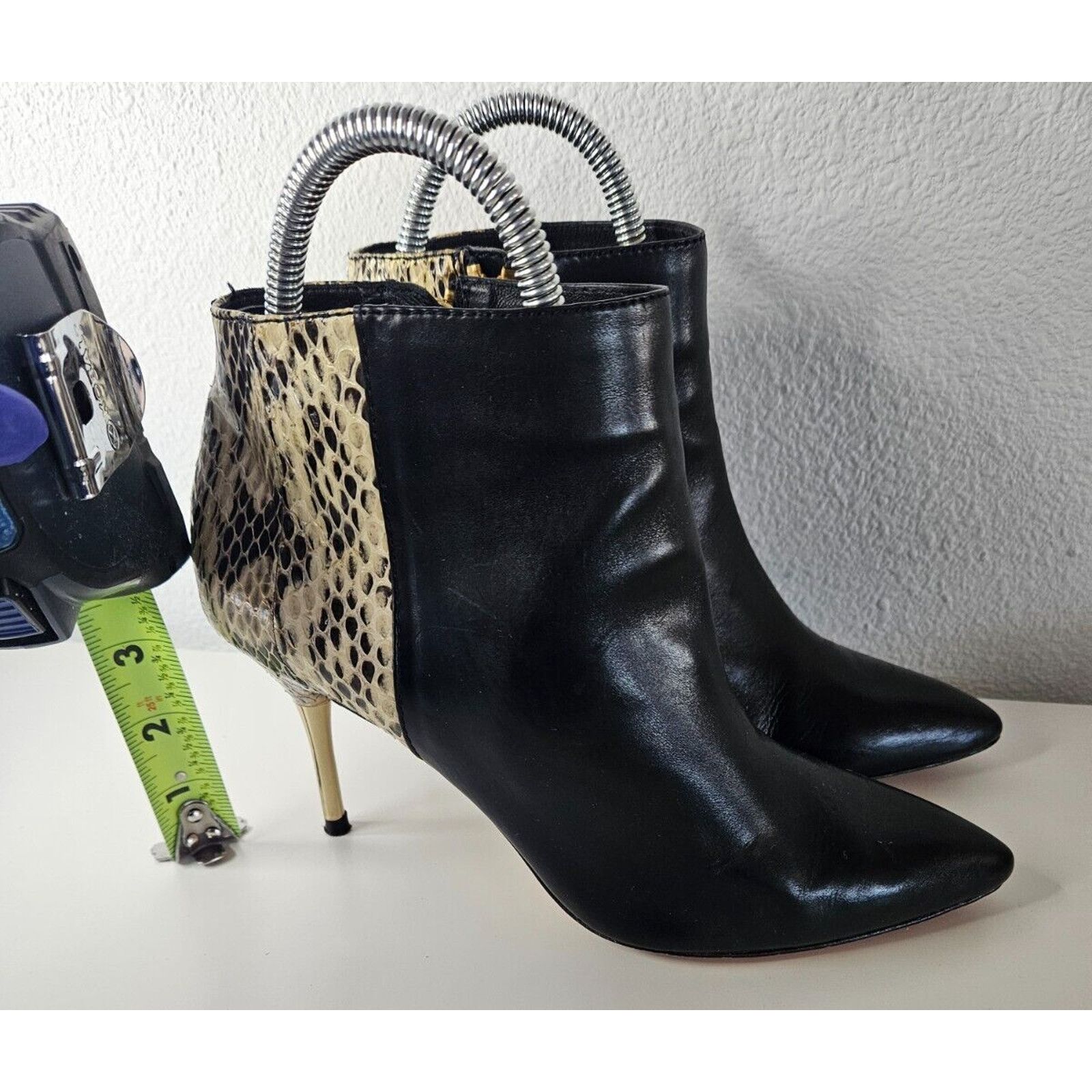 Vince Camuto Vince Camuto Women’s LeatherHeels – Black & Snake Print Sz 8 Size US 8 / IT 38 - 3 Thumbnail