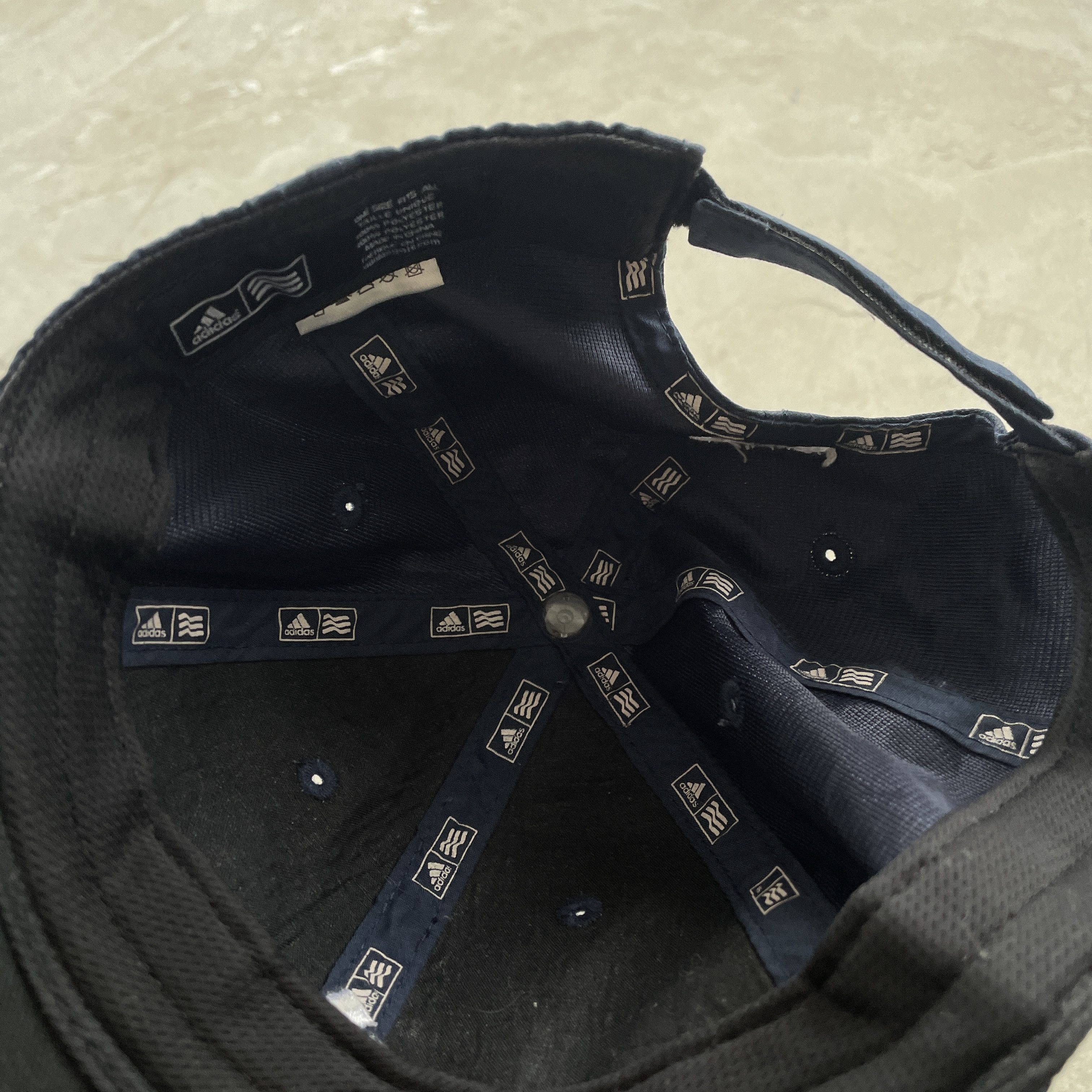 Adidas Vintage Adidas Golf Hat Navy Blue Nylon Performance Cap Tag Size ONE SIZE - 4 Thumbnail