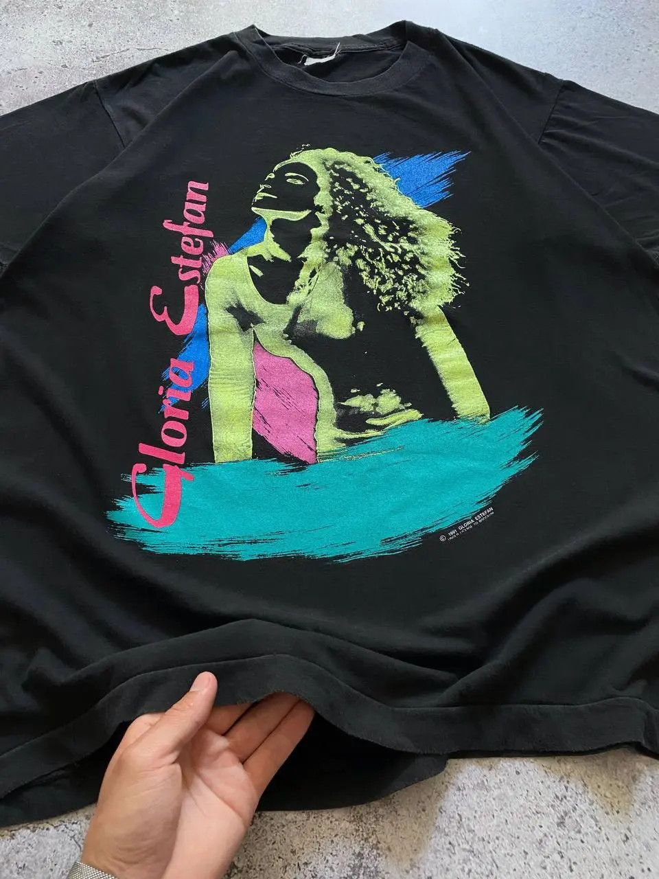 Vintage VINTAGE 1991 GLORIA ESTEFAN INTO LIGHT TOUR BROCKUM T SHIRT Size US L / EU 52-54 / 3 - 5 Thumbnail