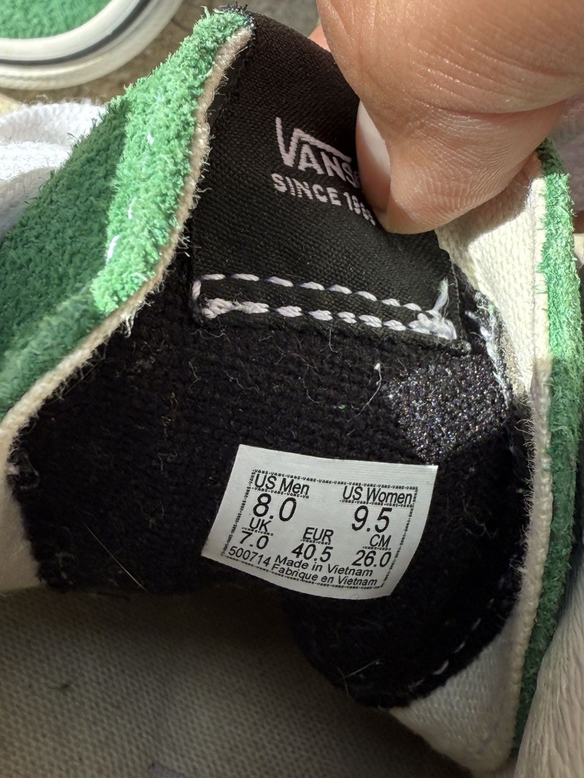 Awake NY Vans Sk8-Hi Awake NY Green skate Shoe Sneaker Mens Sz 8 Size US 8 / EU 41 - 7 Thumbnail