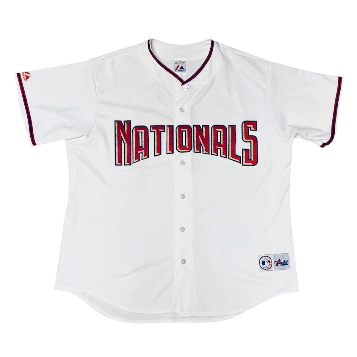 Majestic Vintage Washington NATIONALS White Jersey - 2XL Made in USA Size US XXL / EU 58 / 5 - 1 Thumbnail