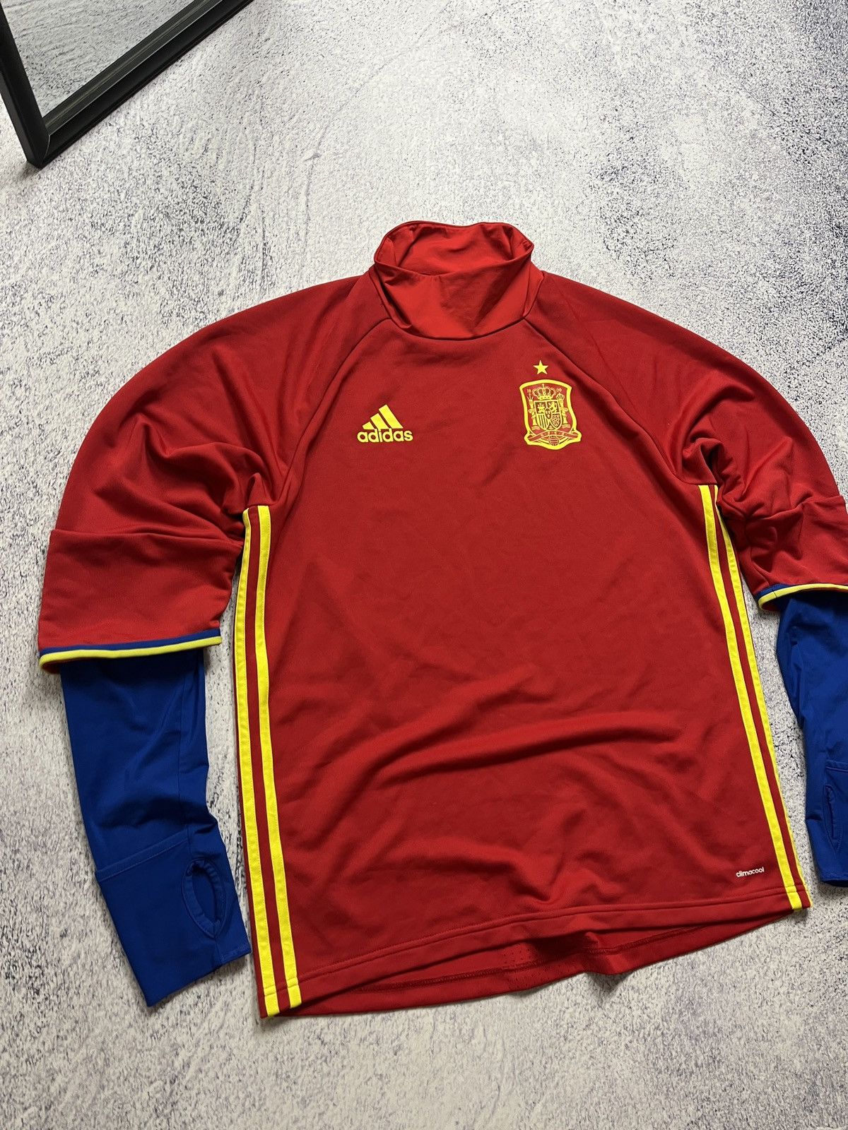 Adidas Adidas Spain 2016 Long Sleeve Football Soccer Jersey Top Size US L / EU 52-54 / 3 - 4 Thumbnail