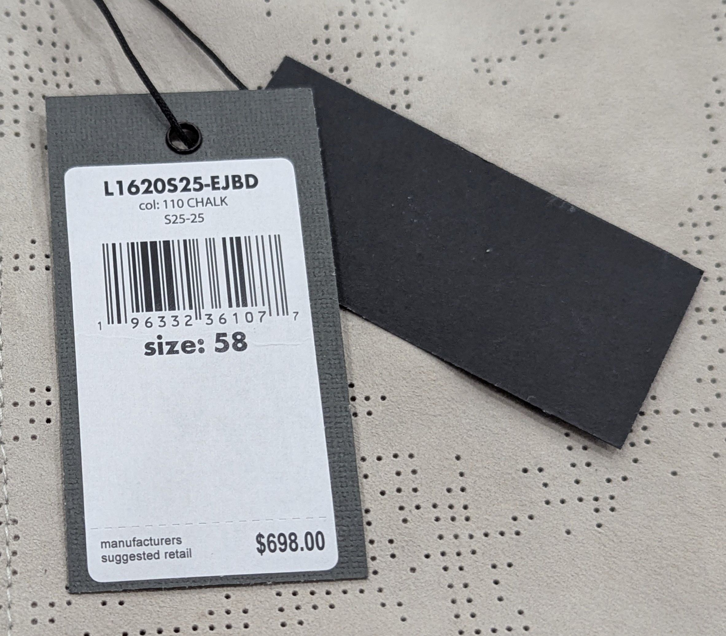 John Varvatos John Varvatos "Wade" Suede Perforated Shirt Chalk 58 US 48 Size US XXL / EU 58 / 5 - 8 Thumbnail
