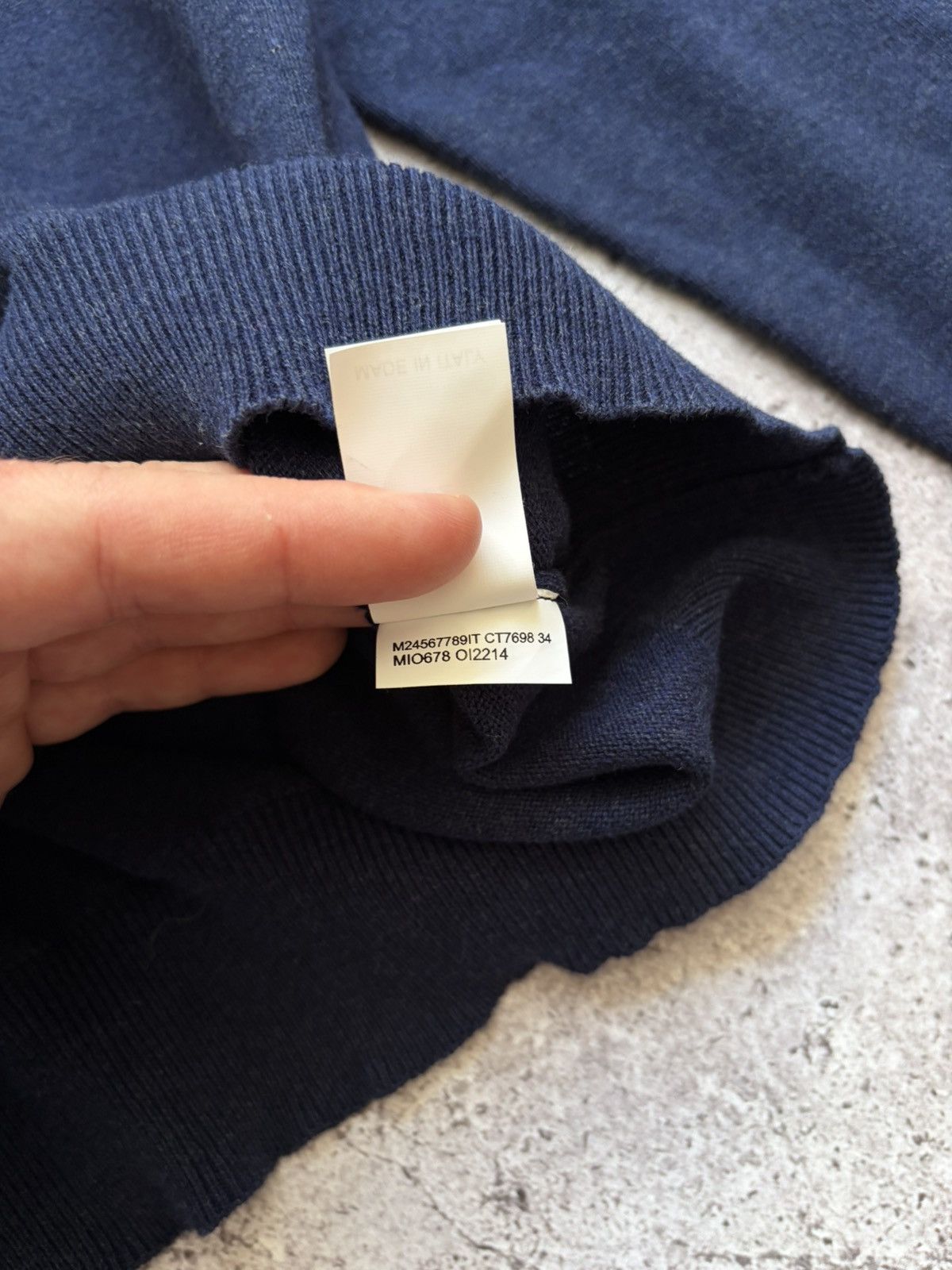 Brunello Cucinelli Brunello Cucinelli Dark Blue Sweater Size L Size US L / EU 52-54 / 3 - 8 Thumbnail