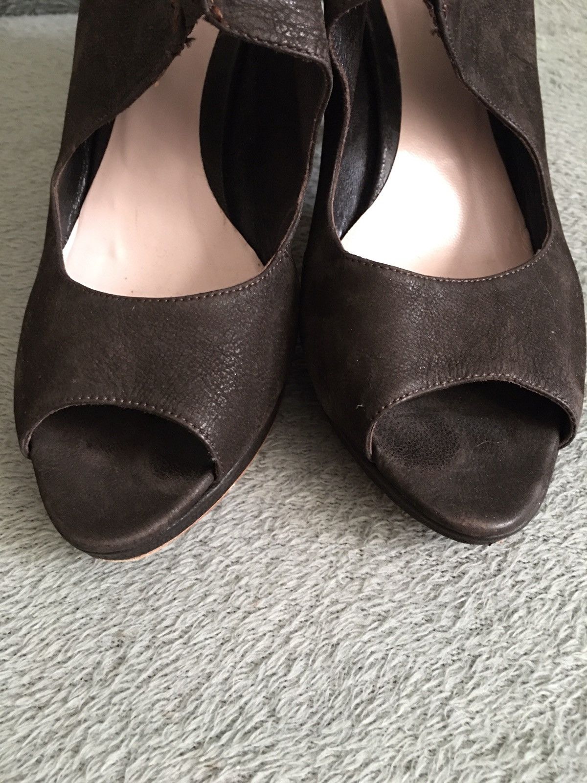 Miu Miu MIU MIU Suede Brown Leather Heels Sandals EU 39 Size US 9 / IT 39 - 6 Thumbnail