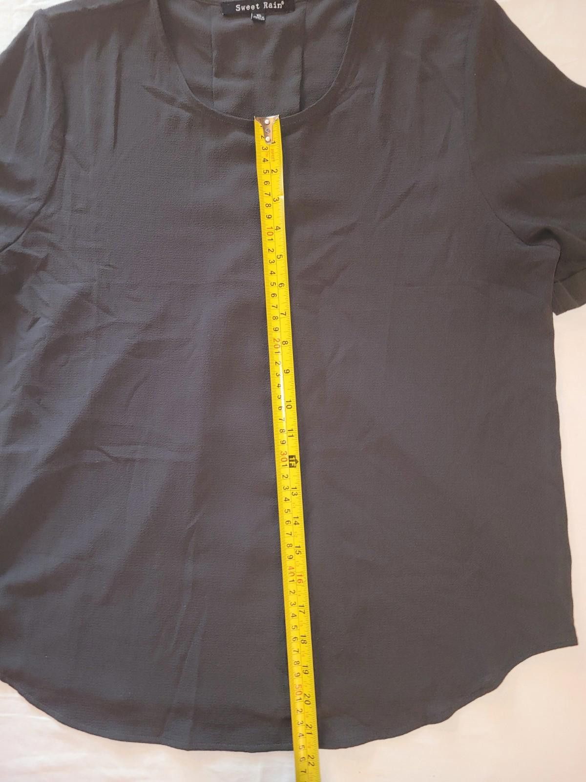 Designer Sweet Rain junior's charcoal gray XLshort sleeve blouse Size XL / US 12-14 / IT 48-50 - 5 Thumbnail