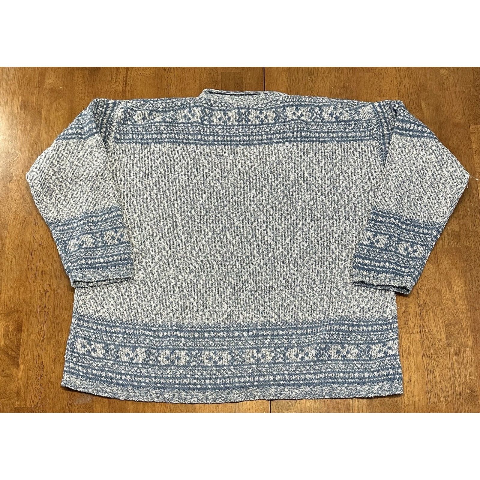 Vintage VINTAGE St. John’s Bay Sweater XL Ice Blue USA Acrylic Knit 90s Mens Size US XL / EU 56 / 4 - 4 Thumbnail
