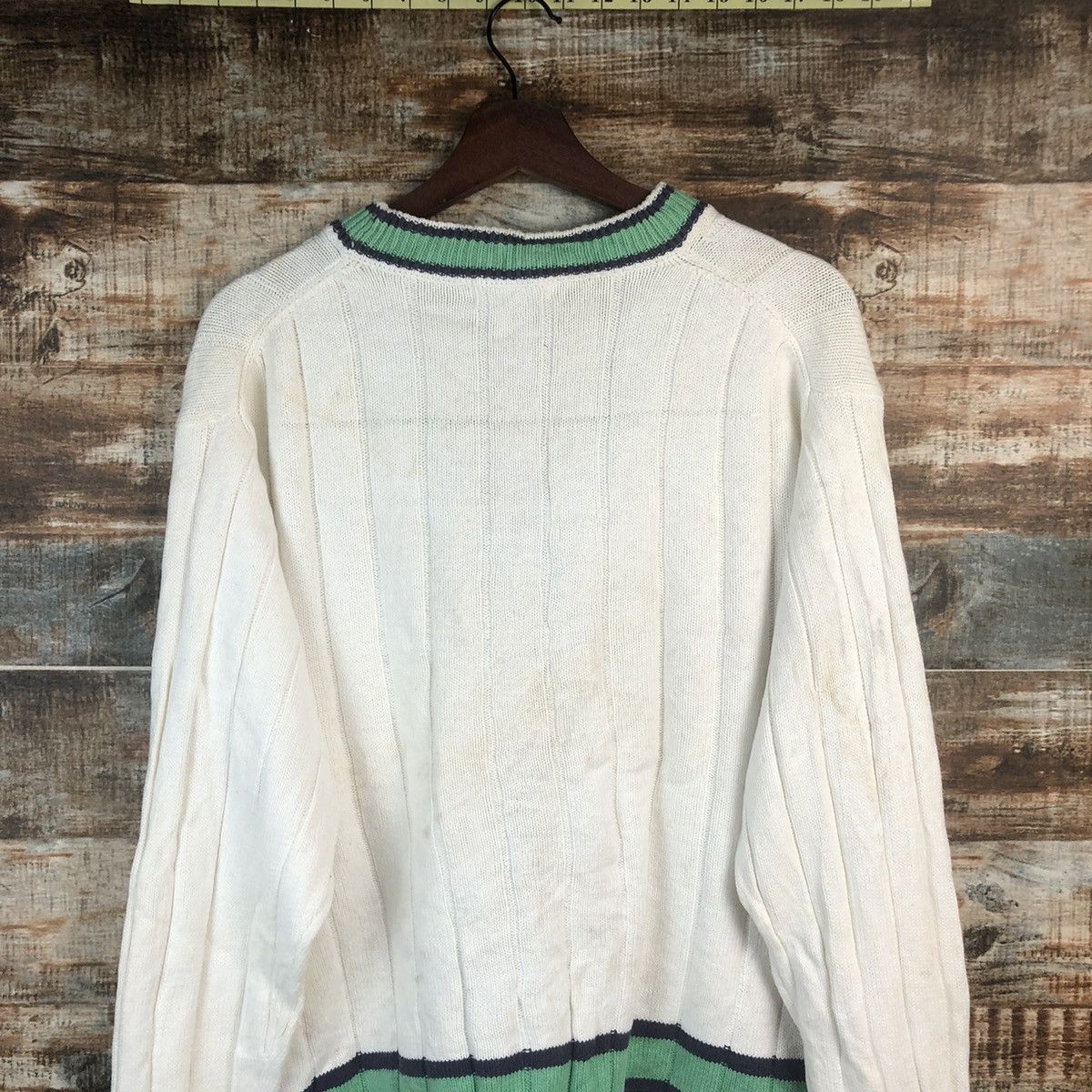 Van DL Van White Cardigan Knitwear #C589 Size US M / EU 48-50 / 2 - 15 Thumbnail