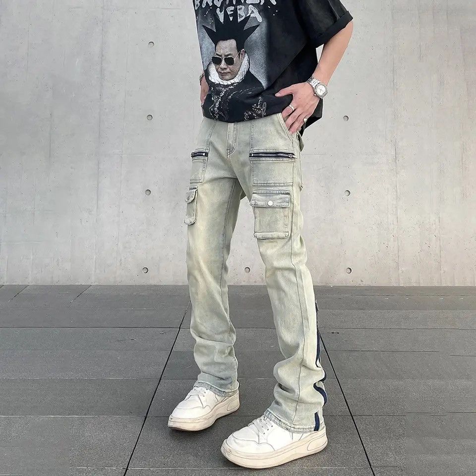 Japanese Brand × Vintage Vintage Street Jeans for Men Slim Original Zip Y2k Skinny Size US 32 / EU 48 - 3 Thumbnail
