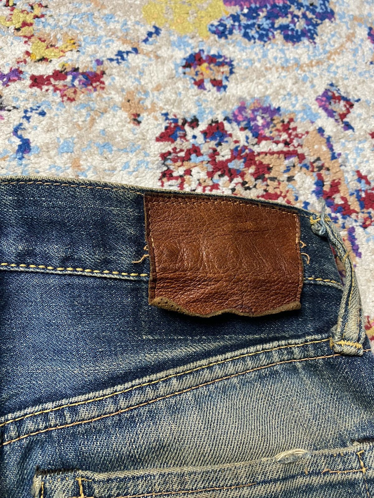 Evisu × Vintage Vintage Evisu Selvedge Slim Straight Distressed Jeans W27 Size US 27 - 6 Thumbnail