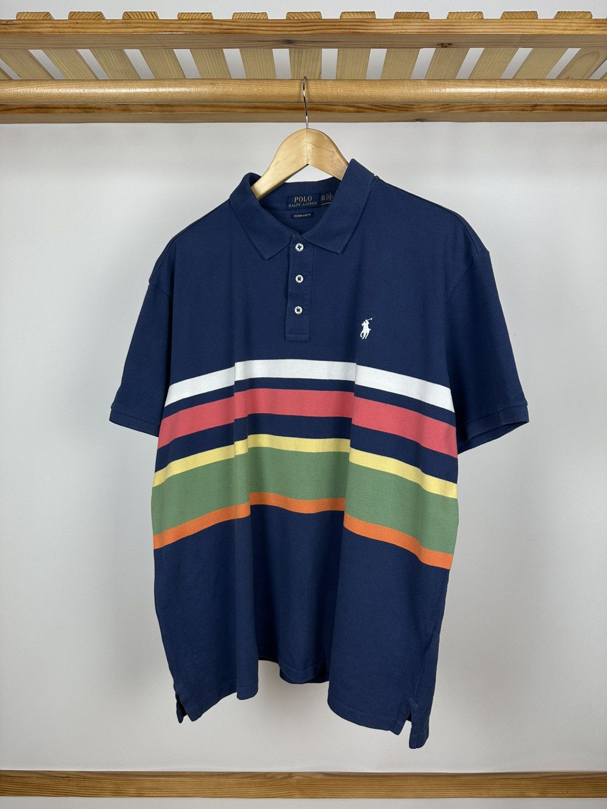 Polo Ralph Lauren × Vintage Vintage Polo Ralph Lauren Striped Polos Size US XXL / EU 58 / 5 - 1 Thumbnail