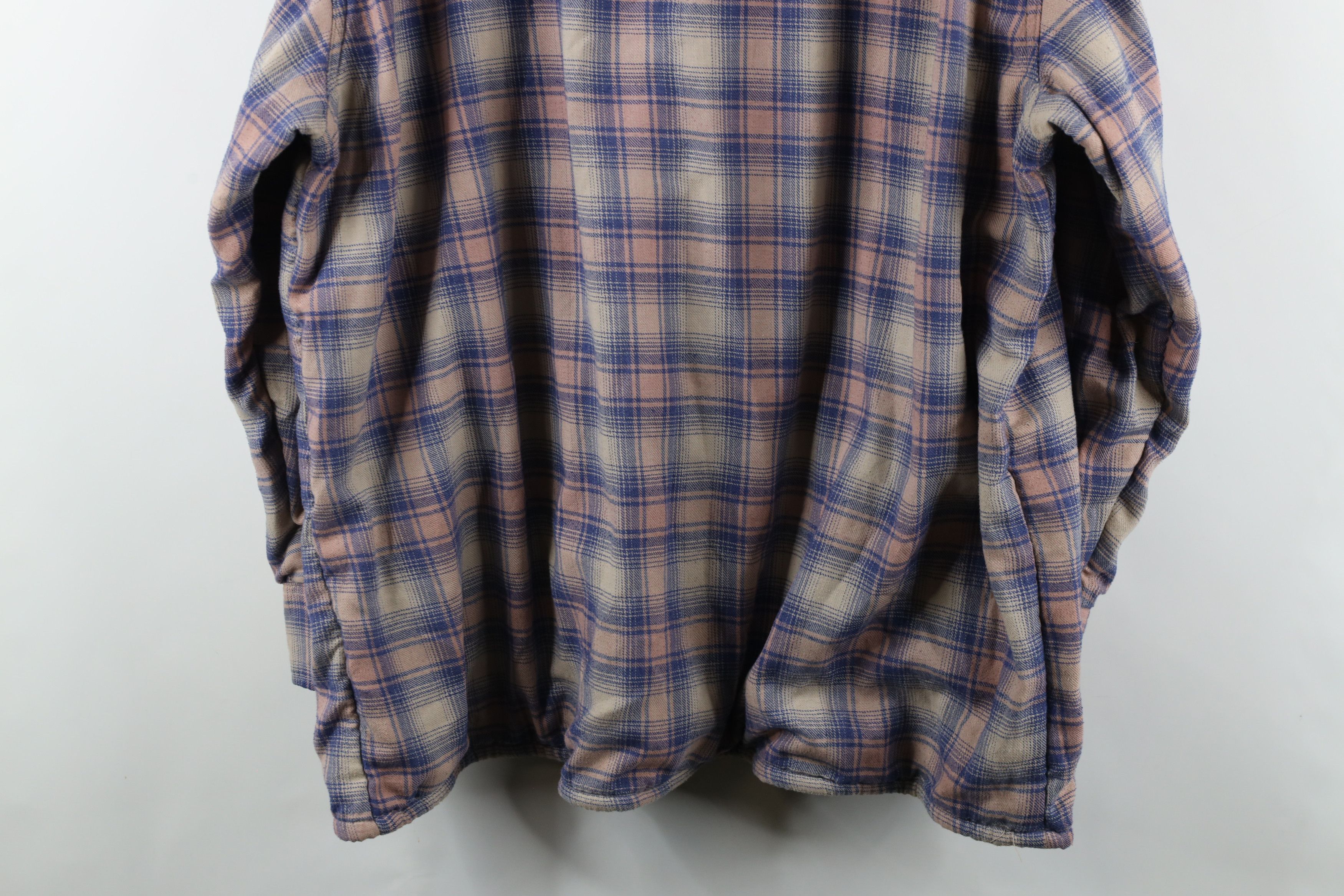 Vintage Vintage 90s Streetwear Knit Lined Flannel Shirt Jacket Size US XL / EU 56 / 4 - 11 Thumbnail