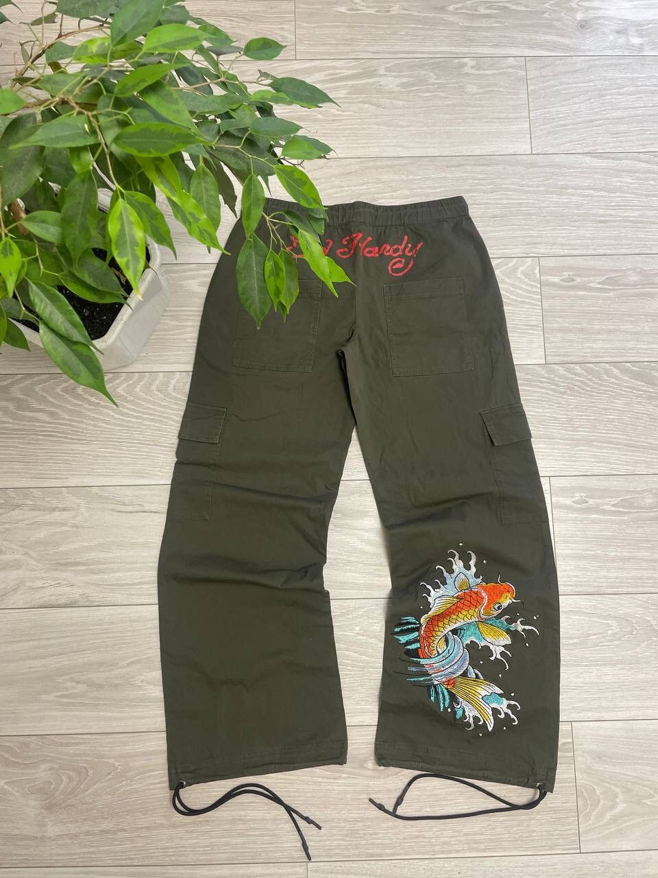 Ed Hardy × Japanese Brand Ed Hardy Urban Outfitters Cargo Printed Pants Y2K Size US 32 / EU 48 - 1 Thumbnail