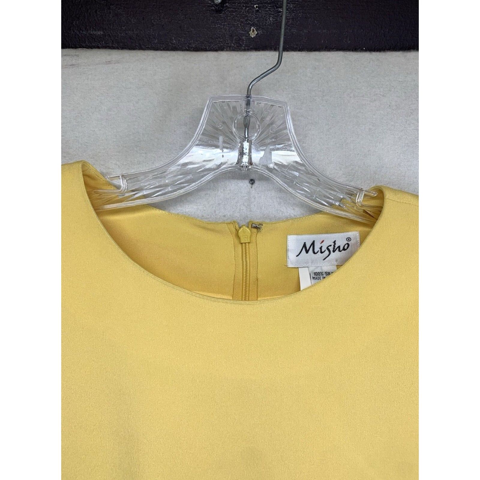 Vintage VINTAGE Women's Silk Dress Size 10 Yellow Embroidered Midi Sheath Formal Party/Cocktail Size L / US 10 / IT 46 - 3 Thumbnail
