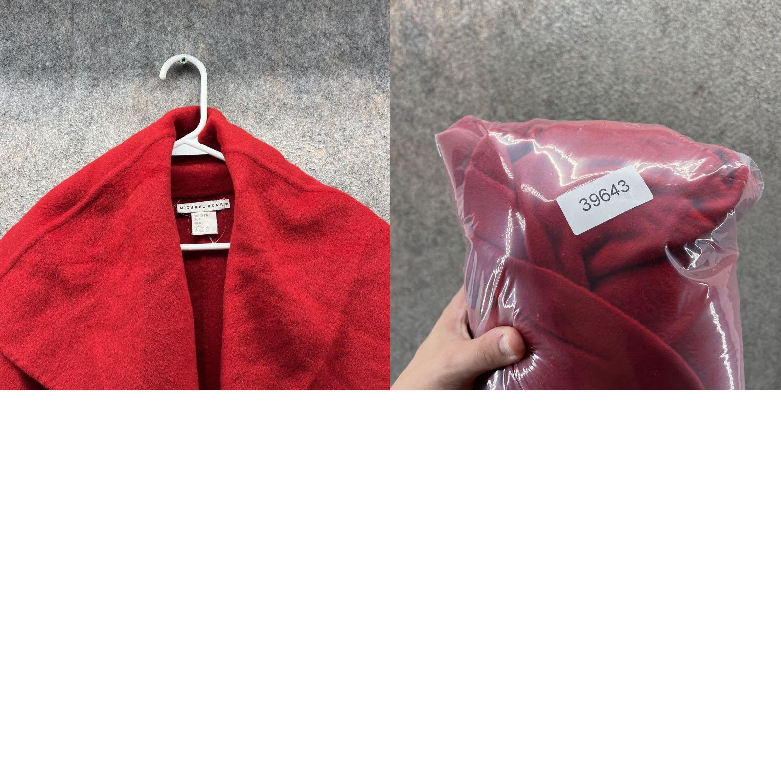 Michael Kors Michael Kors Jacket Womens 8 Red Wool Shawl Collar Open Front Made Italy Size M / US 6-8 / IT 42-44 - 8 Thumbnail