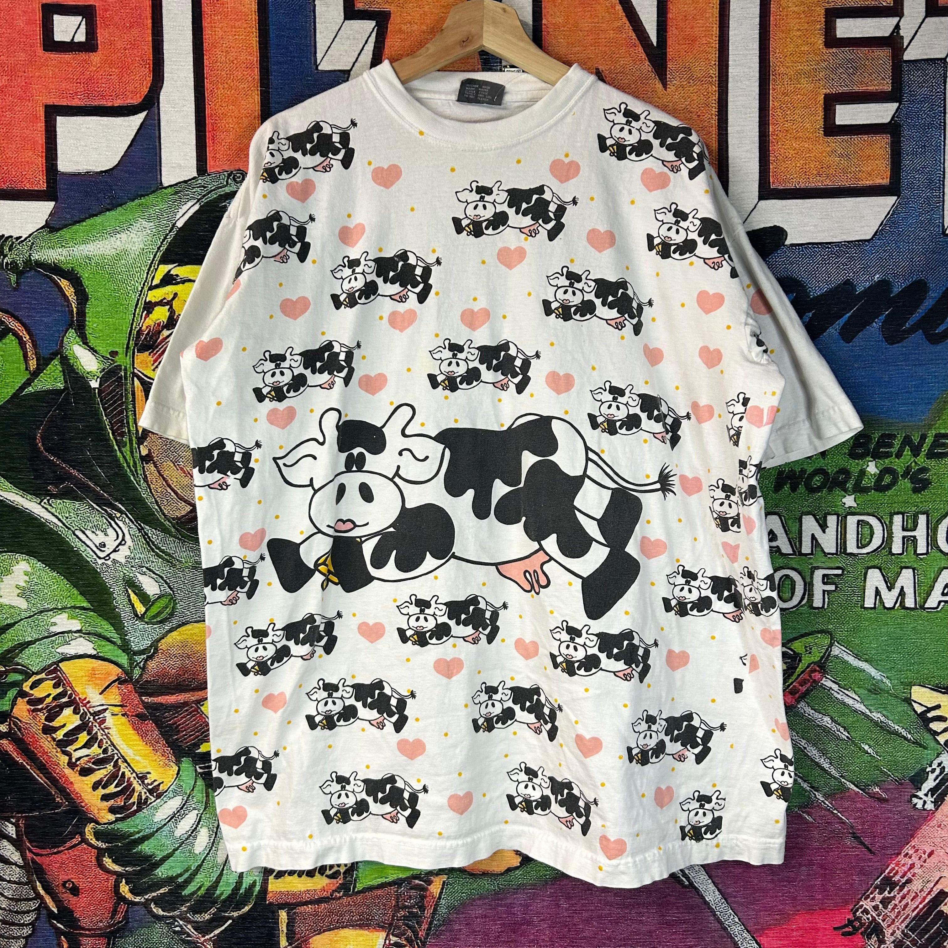 Vintage Vintage 90s Cows AOP Tee Size 3XL Size US XXL / EU 58 / 5 - 1 Thumbnail