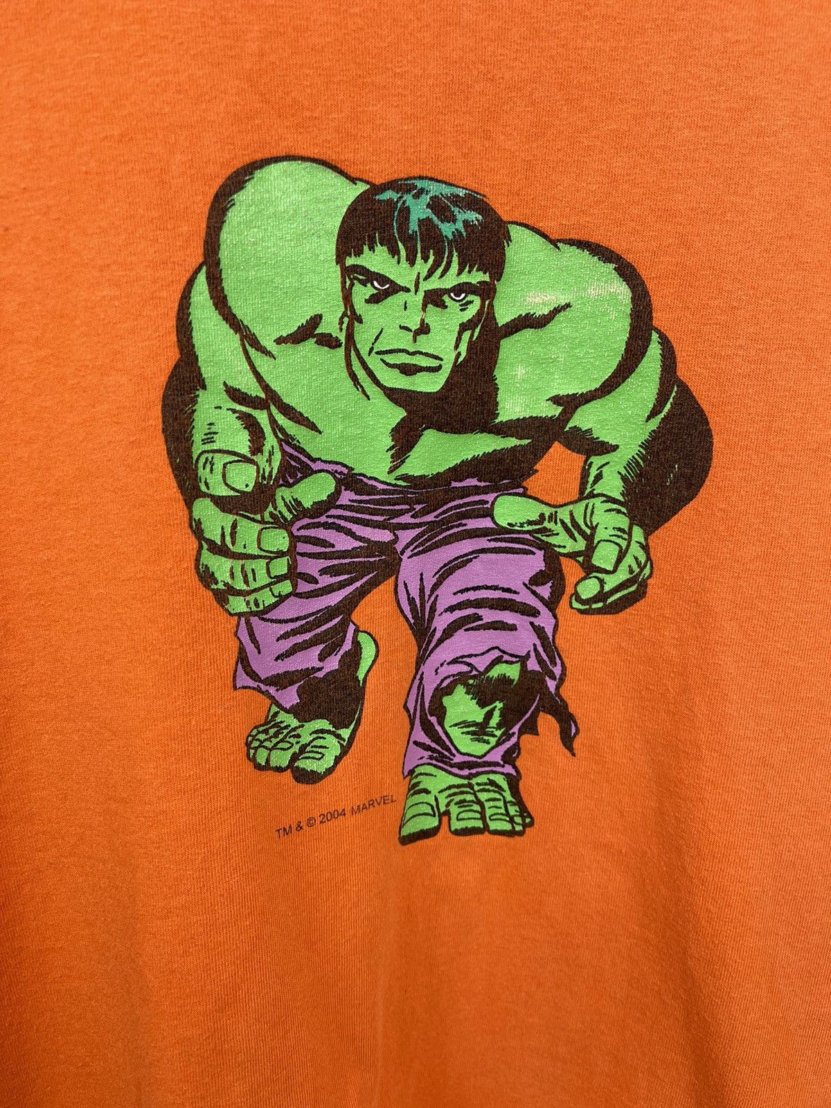 Vintage Vintage 2004 Marvel Hulk T-Shirt Mens Orange Retro Size M Size US M / EU 48-50 / 2 - 4 Thumbnail