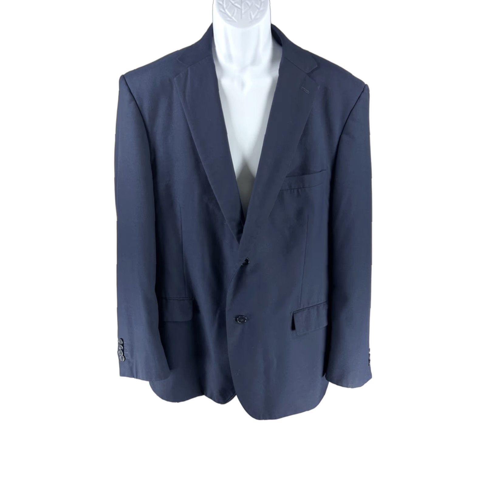Vintage Giorgio Napoli Blazer Single-Breasted Notch 2-Button Blue 44R Men's Jacket Classic Fit Vintage No Size 44R - 1 Thumbnail