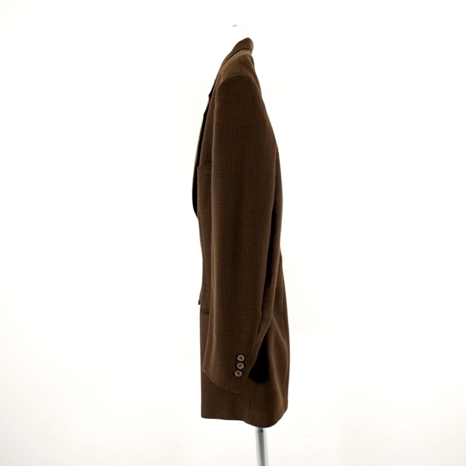 Pierre Cardin Pierre Cardin Tweed Texutured Wool Brown Green Black Check 4 Size 48L - 5 Thumbnail