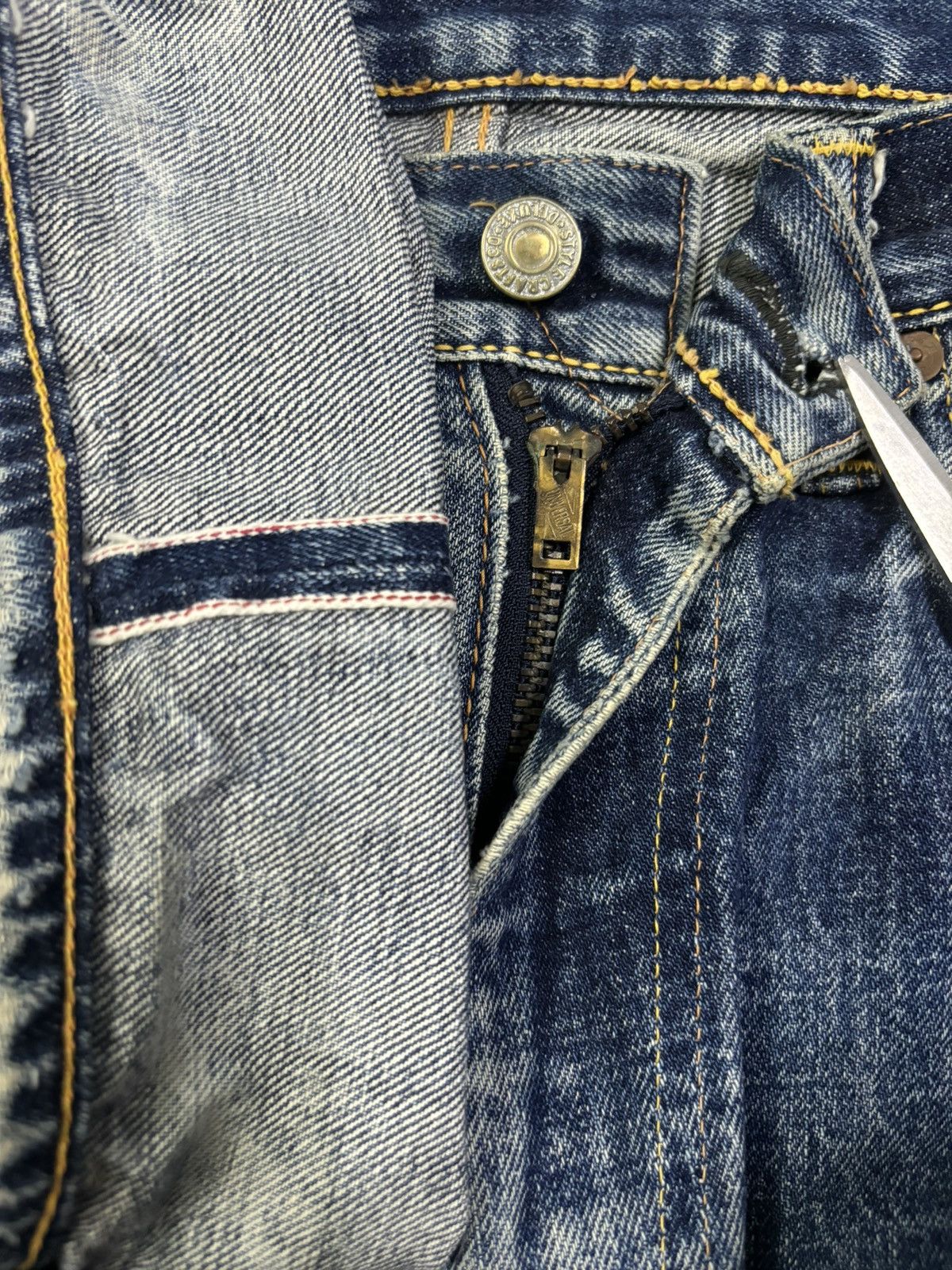 Evisu Vintage 00s Evisu Selvedge Loose Distressed Jeans by Yamane Size US 31 - 5 Thumbnail