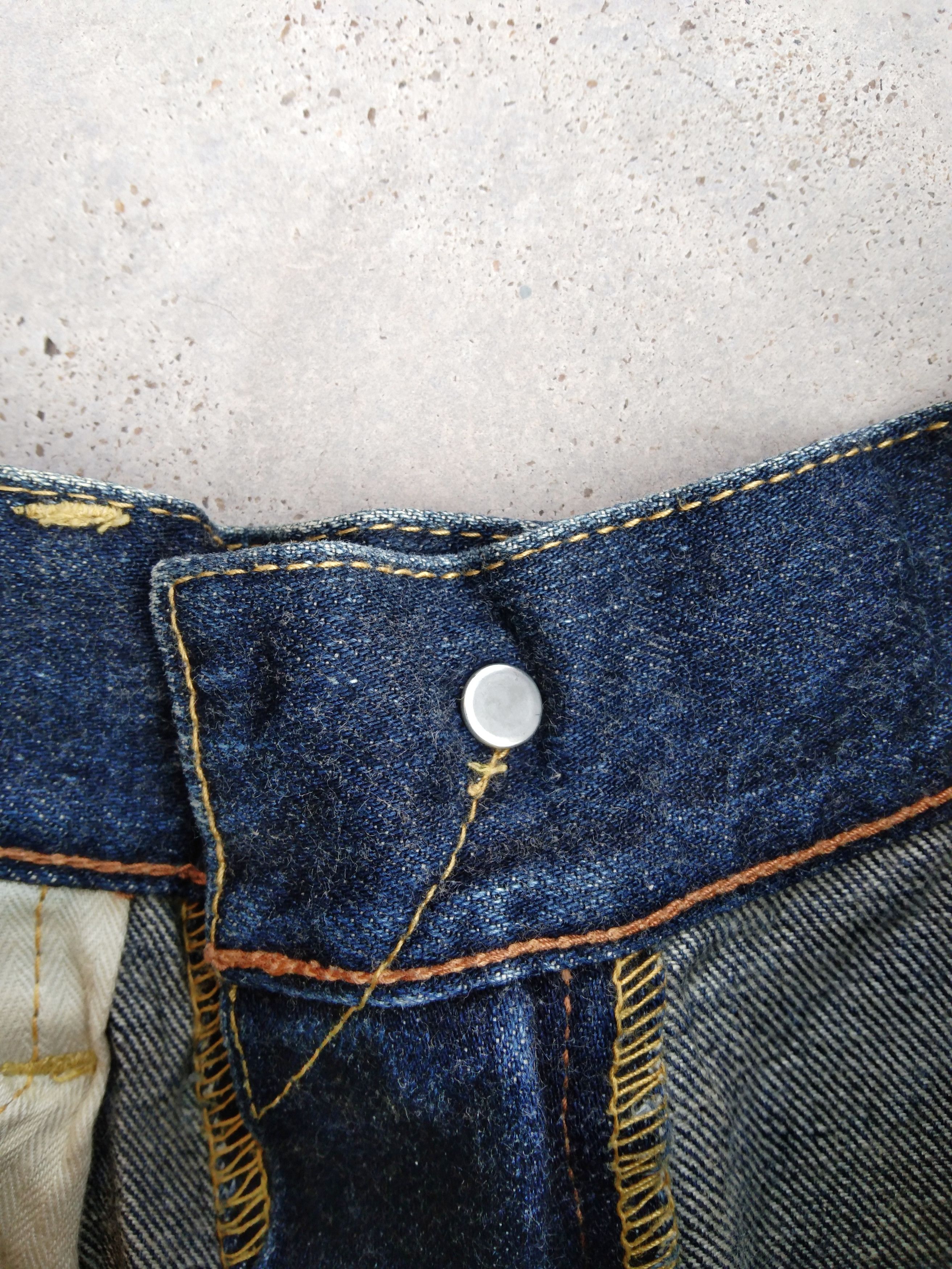 Japanese Brand Vintage Back Number No.01 Faded Blue Distressed Jeans 30x33 Size US 30 / EU 46 - 6 Thumbnail