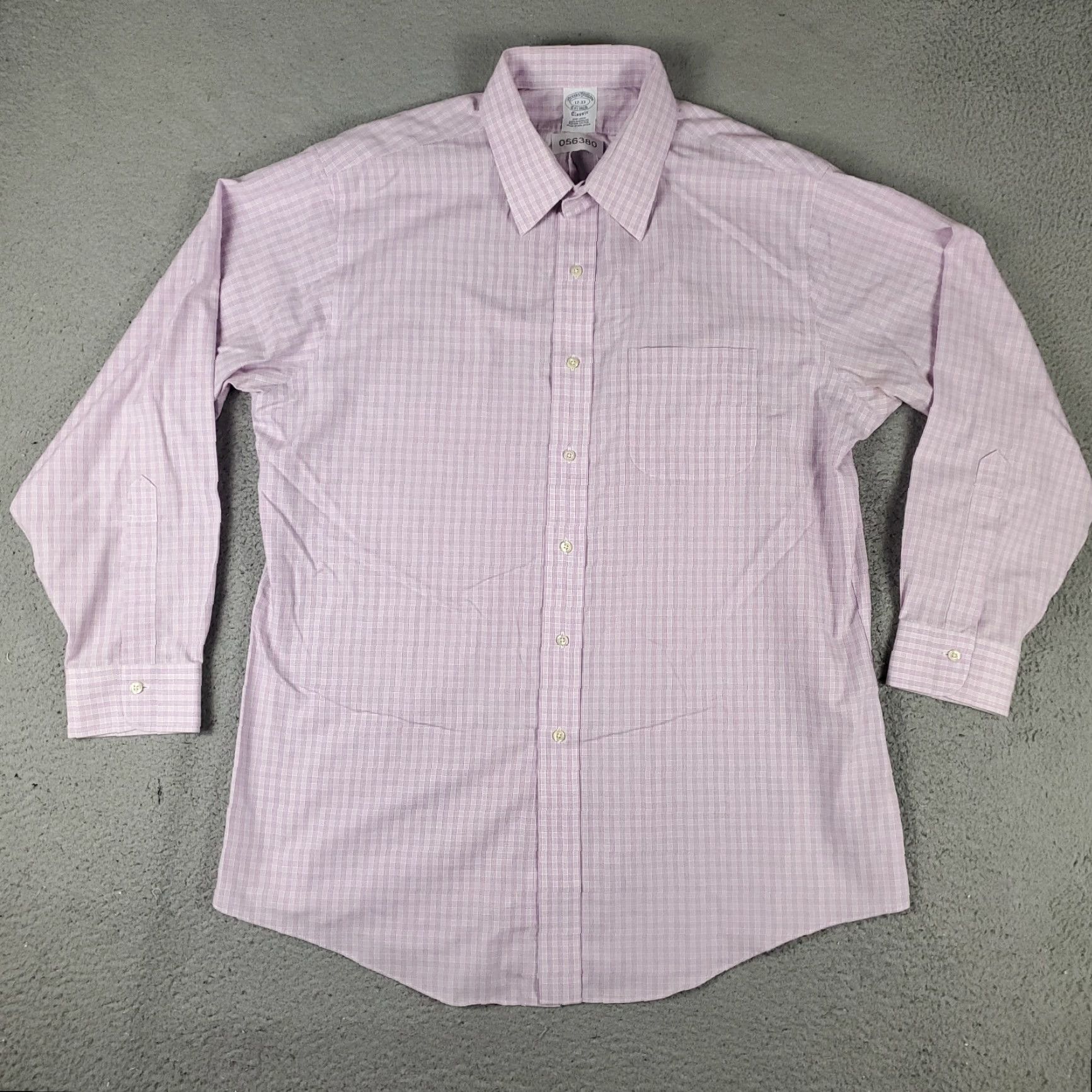 Brooks Brothers VINTAGE Brooks Brothers Dress Shirt Men Size 17 Purple Plaid Long Sleeve Business Casual Formal Size 46R - 2 Thumbnail