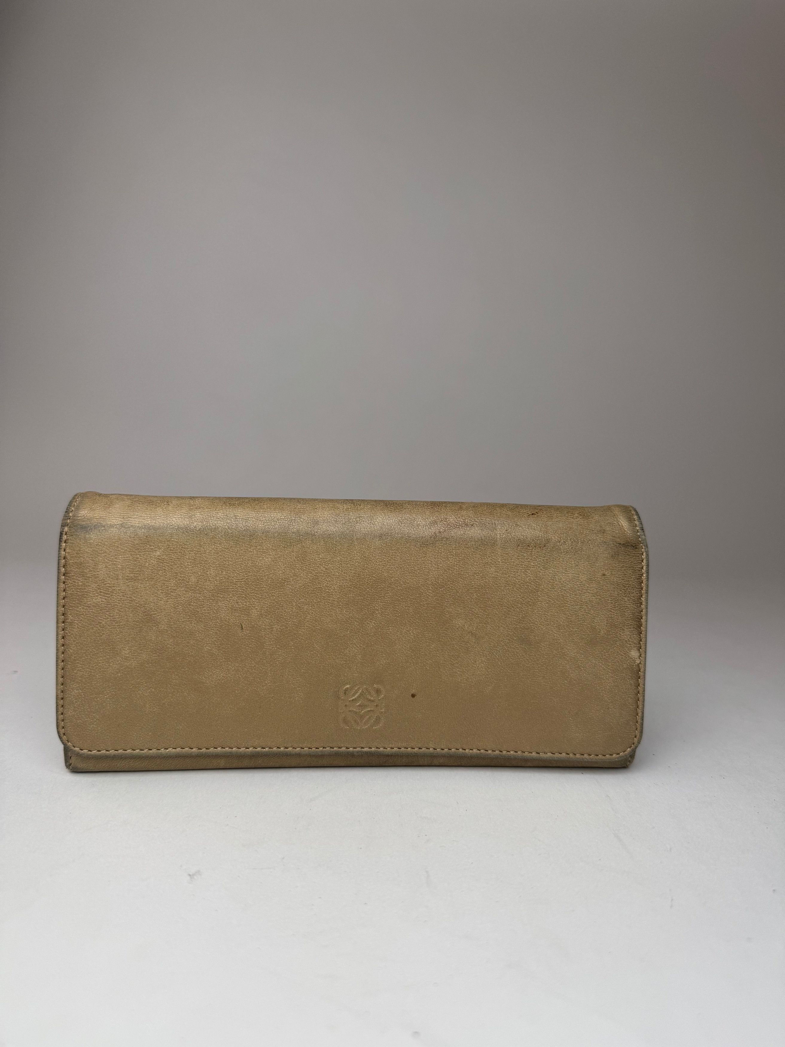 Vintage Madrid Leather Wallet beige