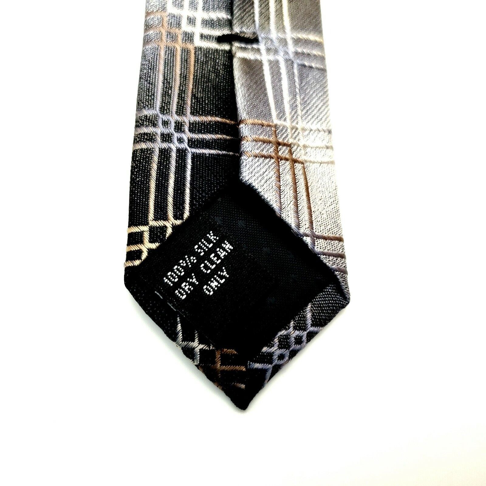 Pierre Cardin Pierre Cardin Silk Tie Woven Gray Geometric Classic Size ONE SIZE - 4 Thumbnail